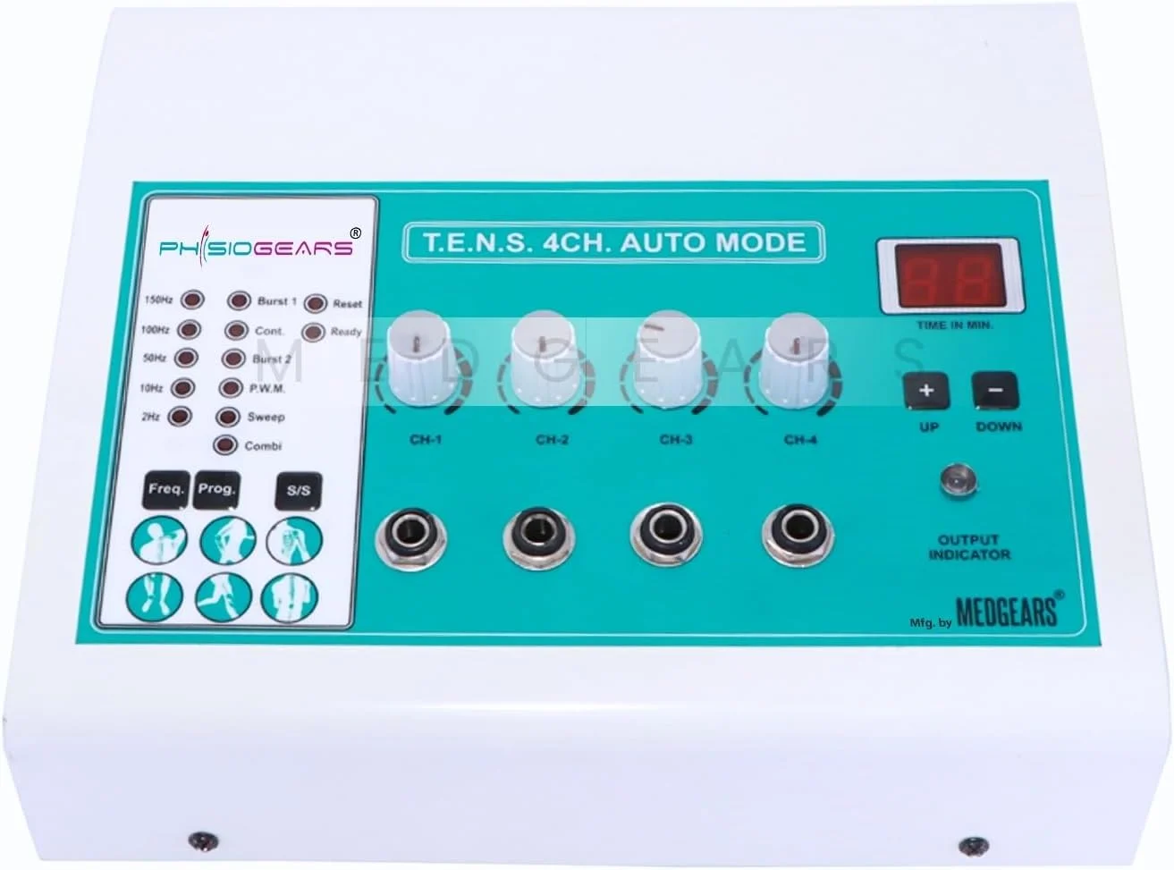 فیزیوگیرز دستگاه تحریک کننده عصبی فیزیوتراپی 4 کاناله با حالت خودکار و چند منظوره، تجهیزات فیزیوتراپی الکتروتراپی با یک سال گارانتی، دستگاه تسکین درد (پد الکترود) فیزیوگیرز دستگاه تحریک کننده عصبی فیزیوتراپی 4 کاناله با حالت خودکار و چند منظوره، تجهیزات فیزیوتراپی الکتروتراپی با یک سال گارانتی، دستگاه تسکین درد (پد الکترود)