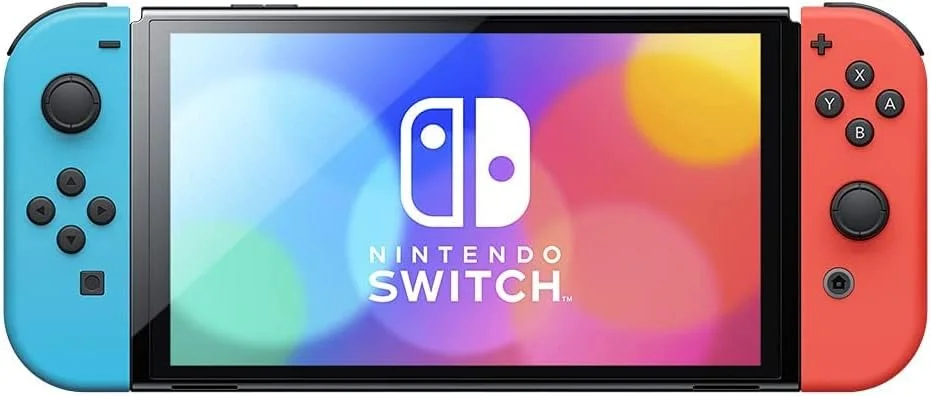 نینتندو سوییچ - مدل OLED با Joy-Con قرمز نئون و آبی نئون Region-Free