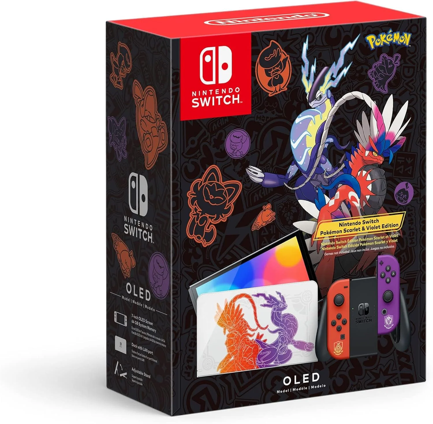 کنسول نینتندو سوییچ مدل OLED نسخه محدود Pokémon Scarlet and Violet