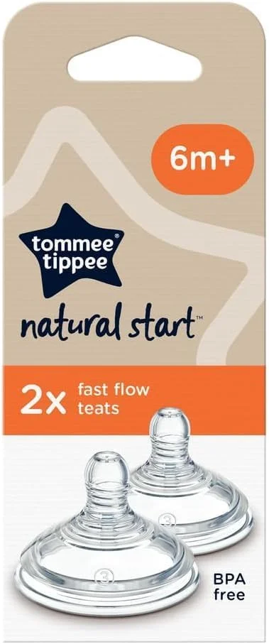 سرشیشه شیشه شیر تامی تیپی مدل Natural start، مشابه سینه مادر، دارای دریچه ضد نفخ، سیلیکون نرم، جریان سریع، 6+ ماه، بسته 2 عددی سرشیشه شیشه شیر تامی تیپی مدل Natural start، مشابه سینه مادر، دارای دریچه ضد نفخ، سیلیکون نرم، جریان سریع، 6+ ماه، بسته 2 عددی