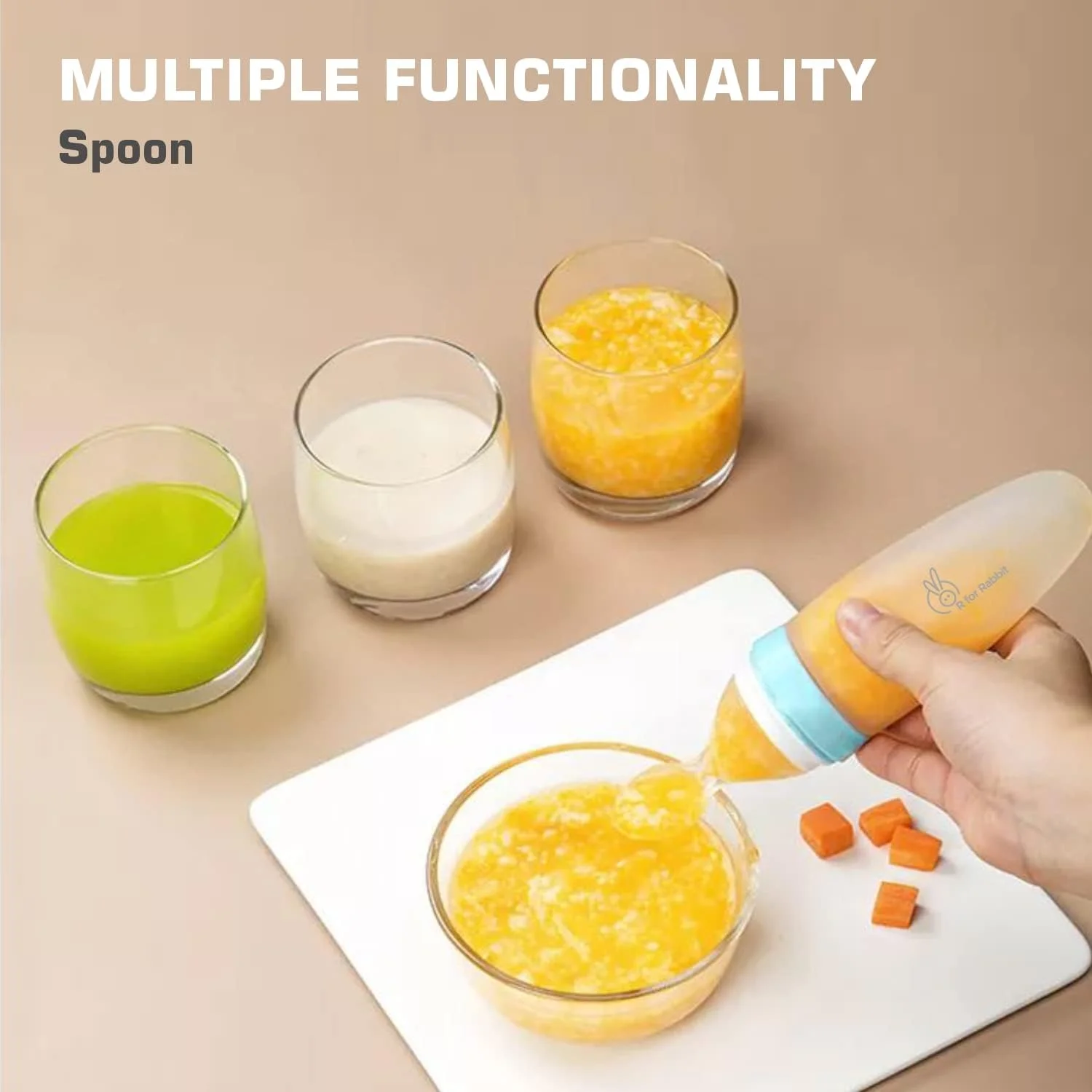 غذاخوری کودک آر فور ربیت فرست فید با ظرفیت 90 میلی لیتر مناسب برای نوزادان 4 ماهه و بالاتر، سیلیکون نرم ممتاز با گرید غذایی و فاقد BPA برای غلات، نوزادان و کودکان (آبی) غذاخوری کودک آر فور ربیت فرست فید با ظرفیت 90 میلی لیتر مناسب برای نوزادان 4 ماهه و بالاتر، سیلیکون نرم ممتاز با گرید غذایی و فاقد BPA برای غلات، نوزادان و کودکان (آبی)