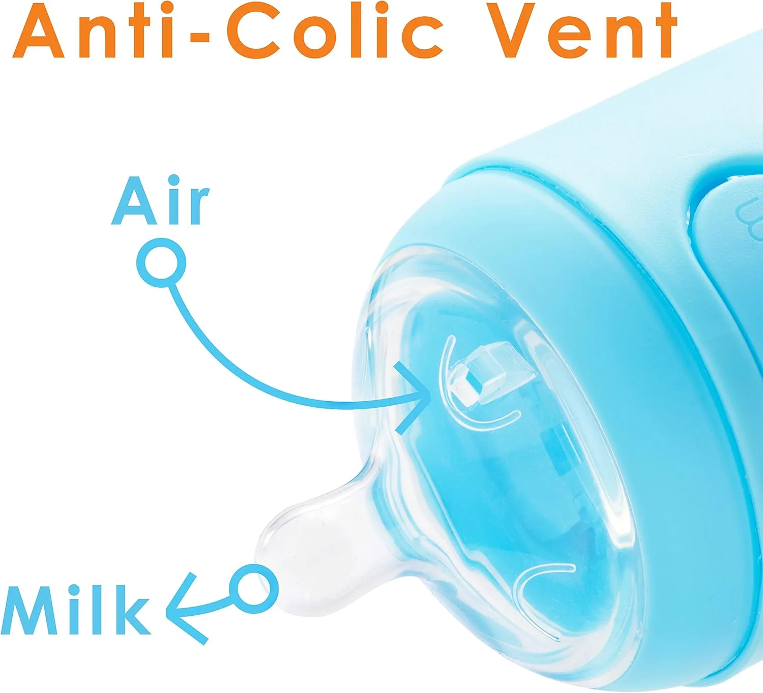 شیشه شیر ضد نفخ و مخلوط کننده شیر خشک آبی 260 میلی لیتری PopYum، بسته 3 عددی با سرشیشه سایز 2 جریان متوسط، فاقد BPA و با قفل طبیعی شیشه شیر ضد نفخ و مخلوط کننده شیر خشک آبی 260 میلی لیتری PopYum، بسته 3 عددی با سرشیشه سایز 2 جریان متوسط، فاقد BPA و با قفل طبیعی