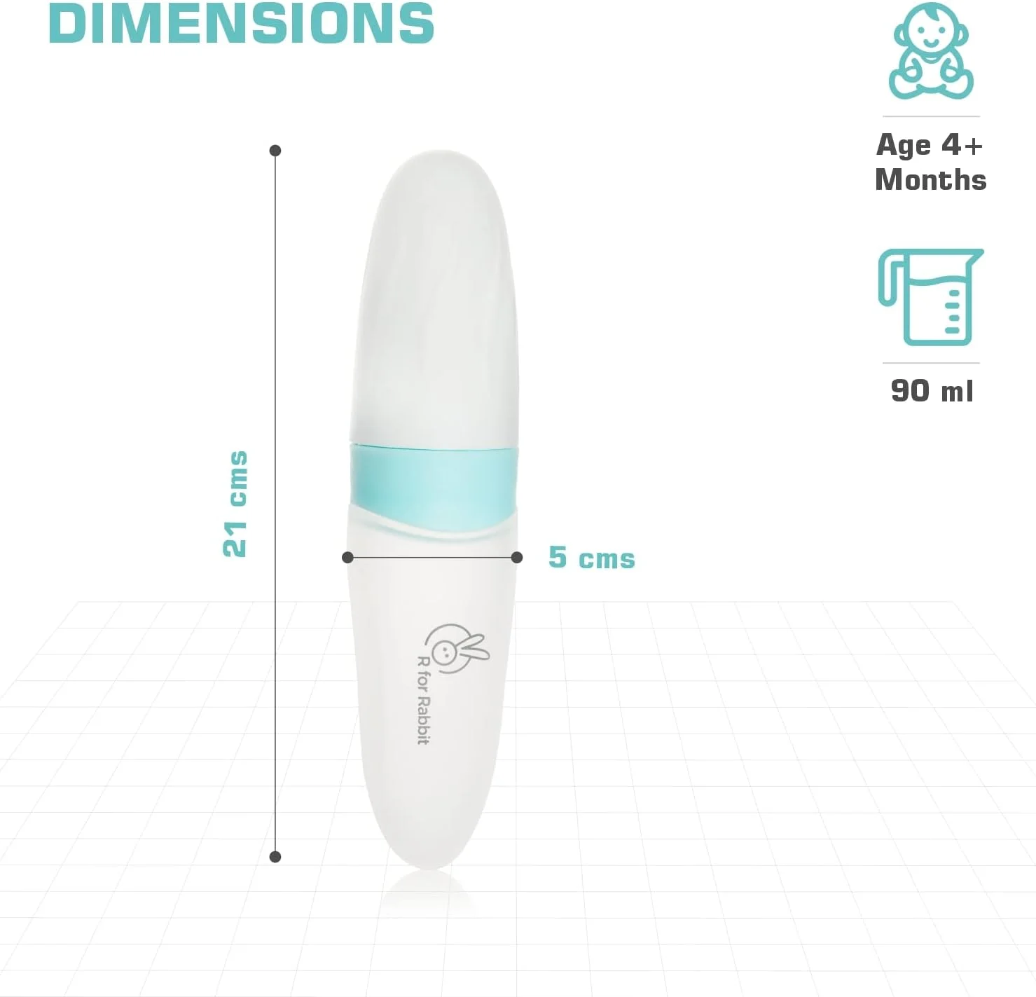 غذاخوری کودک آر فور ربیت فرست فید با ظرفیت 90 میلی لیتر مناسب برای نوزادان 4 ماهه و بالاتر، سیلیکون نرم ممتاز با گرید غذایی و فاقد BPA برای غلات، نوزادان و کودکان (آبی) غذاخوری کودک آر فور ربیت فرست فید با ظرفیت 90 میلی لیتر مناسب برای نوزادان 4 ماهه و بالاتر، سیلیکون نرم ممتاز با گرید غذایی و فاقد BPA برای غلات، نوزادان و کودکان (آبی)