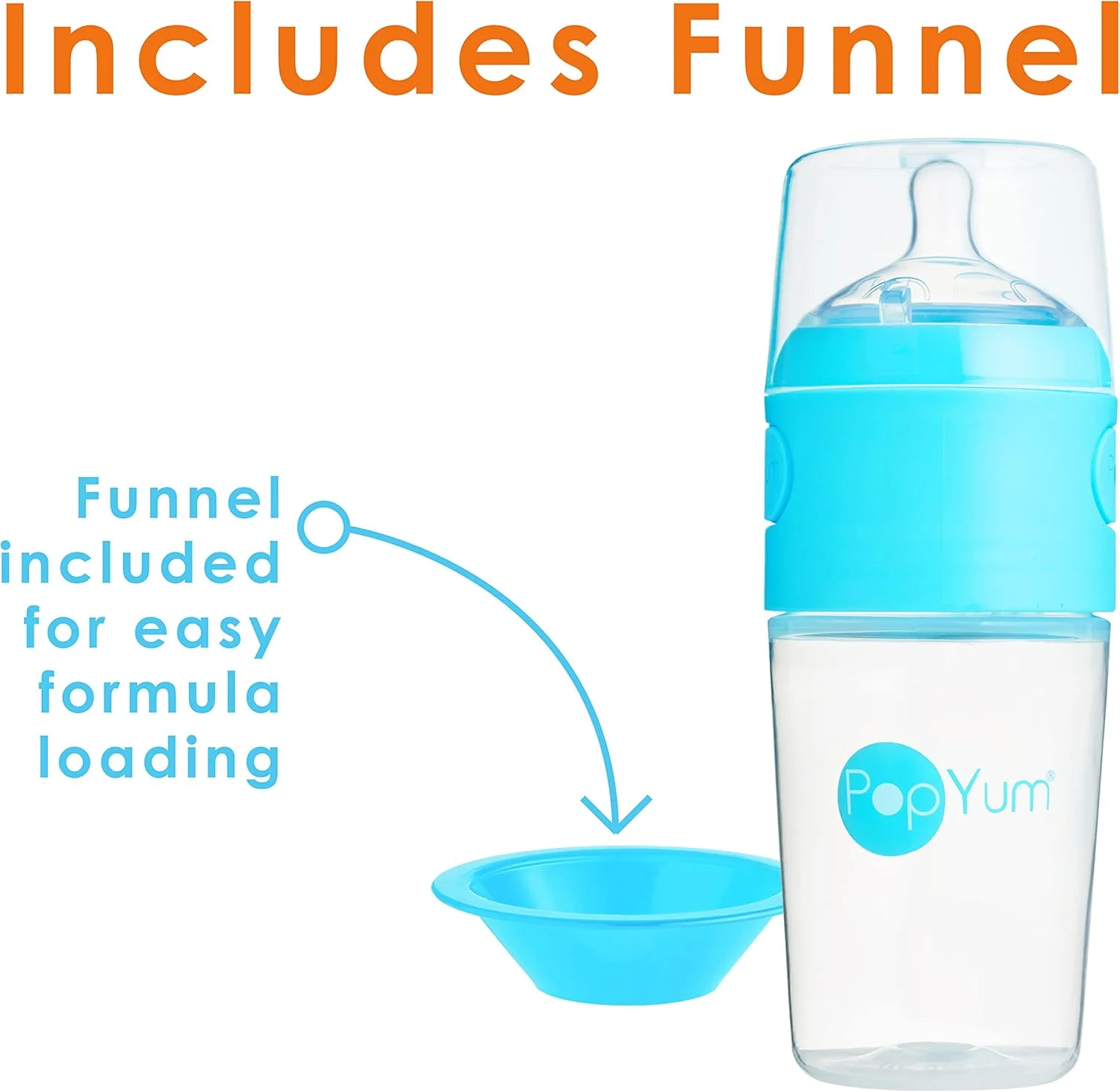 شیشه شیر ضد نفخ و مخلوط کننده شیر خشک آبی 260 میلی لیتری PopYum، بسته 3 عددی با سرشیشه سایز 2 جریان متوسط، فاقد BPA و با قفل طبیعی شیشه شیر ضد نفخ و مخلوط کننده شیر خشک آبی 260 میلی لیتری PopYum، بسته 3 عددی با سرشیشه سایز 2 جریان متوسط، فاقد BPA و با قفل طبیعی