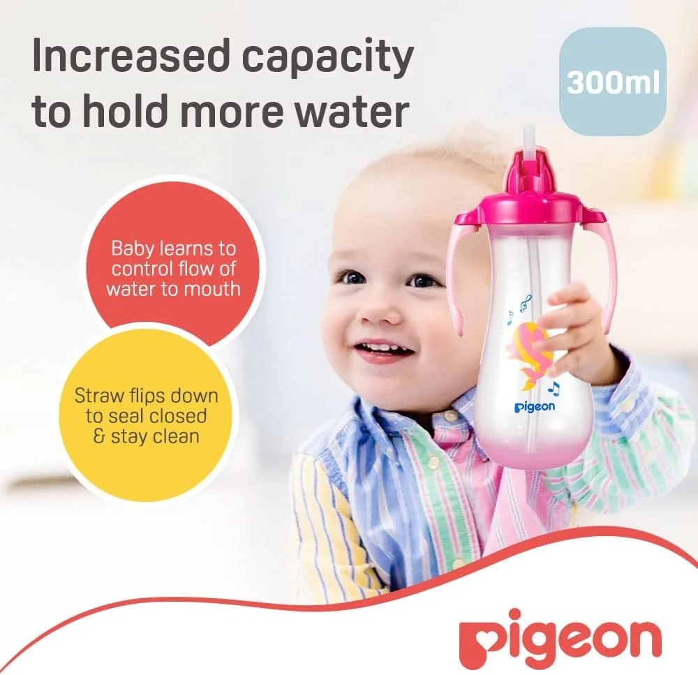 فنجان شیرخوری نی دار بلند کودک Pigeon، فنجان آموزش نوشیدن کودک، ضد نشت، بدون BPA، 9+ ماه، صورتی، ضد ریزش، گرفتن آسان، فنجان آبرسانی کودک، 300 میلی لیتر فنجان شیرخوری نی دار بلند کودک Pigeon، فنجان آموزش نوشیدن کودک، ضد نشت، بدون BPA، 9+ ماه، صورتی، ضد ریزش، گرفتن آسان، فنجان آبرسانی کودک، 300 میلی لیتر