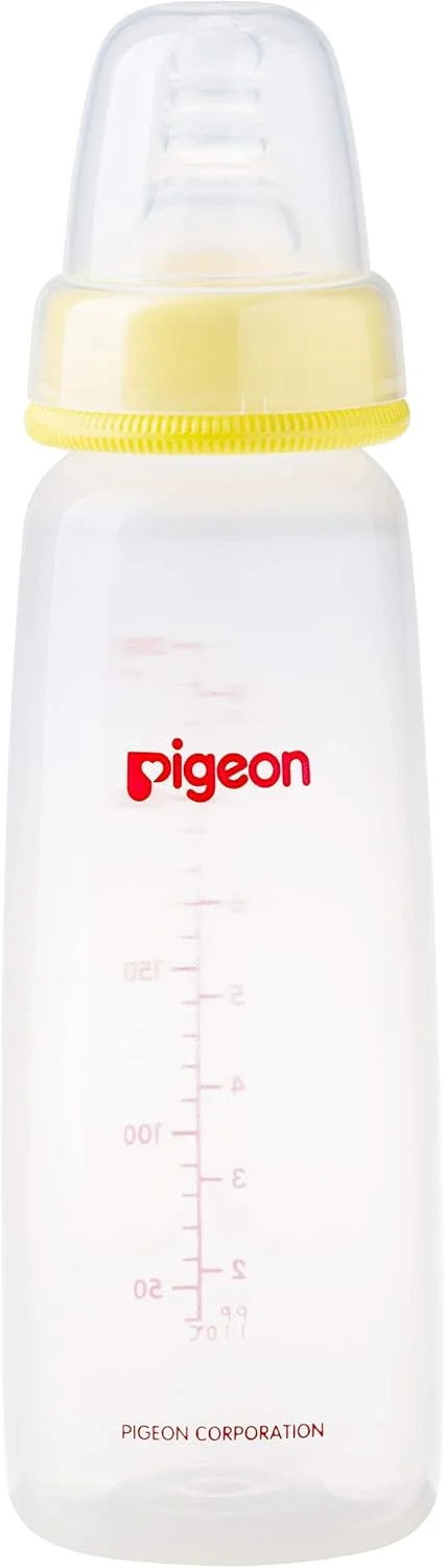 شیشه شیر پلاستیکی باریک گردن Pigeon، درب شفاف، سرشیشه سیلیکونی فوق العاده نرم، ضد نفخ، فاقد BPA و BPS، 4+ ماه، متنوع، 240 میلی لیتر شیشه شیر پلاستیکی باریک گردن Pigeon، درب شفاف، سرشیشه سیلیکونی فوق العاده نرم، ضد نفخ، فاقد BPA و BPS، 4+ ماه، متنوع، 240 میلی لیتر