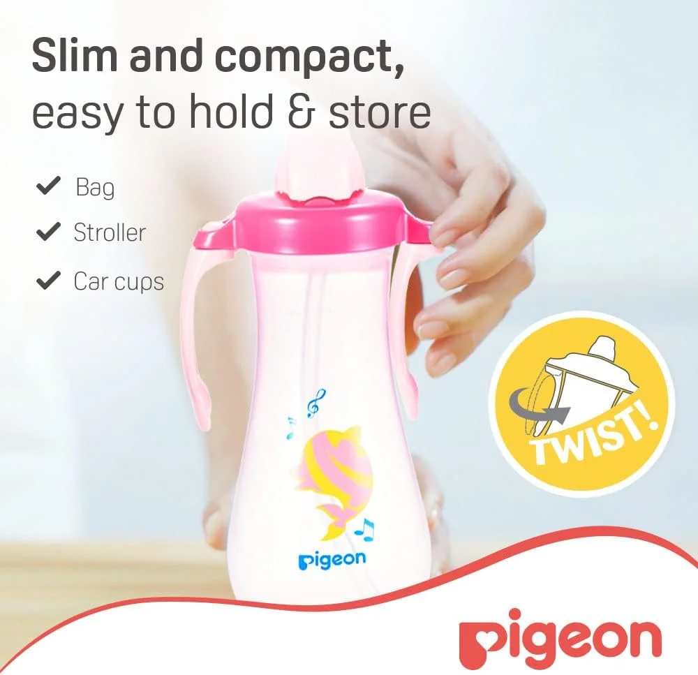 فنجان شیرخوری نی دار بلند کودک Pigeon، فنجان آموزش نوشیدن کودک، ضد نشت، بدون BPA، 9+ ماه، صورتی، ضد ریزش، گرفتن آسان، فنجان آبرسانی کودک، 300 میلی لیتر فنجان شیرخوری نی دار بلند کودک Pigeon، فنجان آموزش نوشیدن کودک، ضد نشت، بدون BPA، 9+ ماه، صورتی، ضد ریزش، گرفتن آسان، فنجان آبرسانی کودک، 300 میلی لیتر