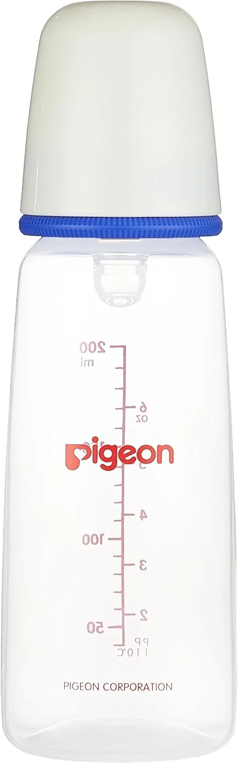 شیشه شیر باریک گردن Pigeon با سرشیشه سیلیکونی فوق العاده نرم و بطری پلاستیکی بدون BPA، رنگ های متنوع، 200 میلی لیتر شیشه شیر باریک گردن Pigeon با سرشیشه سیلیکونی فوق العاده نرم و بطری پلاستیکی بدون BPA، رنگ های متنوع، 200 میلی لیتر