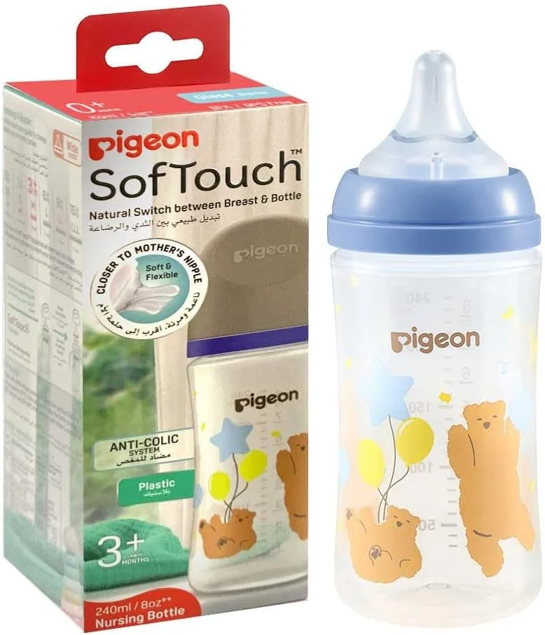 شیشه شیر پیرن Softouch با گردن پهن Peristaltic PLUS طرح دار، سایز سرشیشه متوسط، فاقد BPA، 3+ ماه، 240 میلی لیتر شیشه شیر پیرن Softouch با گردن پهن Peristaltic PLUS طرح دار، سایز سرشیشه متوسط، فاقد BPA، 3+ ماه، 240 میلی لیتر