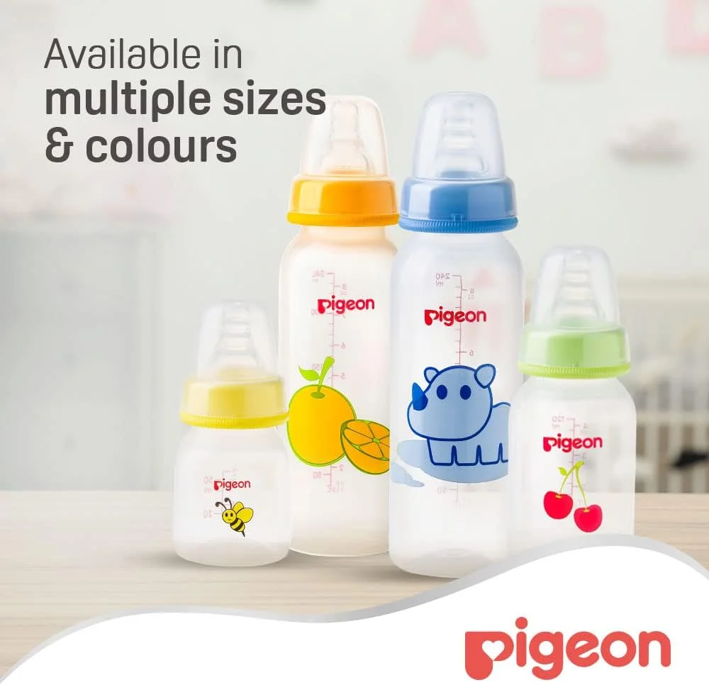 شیشه شیر باریک گردن طرح حیوانات Pigeon، سرشیشه سیلیکونی فوق العاده نرم، ضد نفخ، فاقد BPA و BPS، 4+ ماه، آبی/شفاف، 240 میلی لیتر شیشه شیر باریک گردن طرح حیوانات Pigeon، سرشیشه سیلیکونی فوق العاده نرم، ضد نفخ، فاقد BPA و BPS، 4+ ماه، آبی/شفاف، 240 میلی لیتر