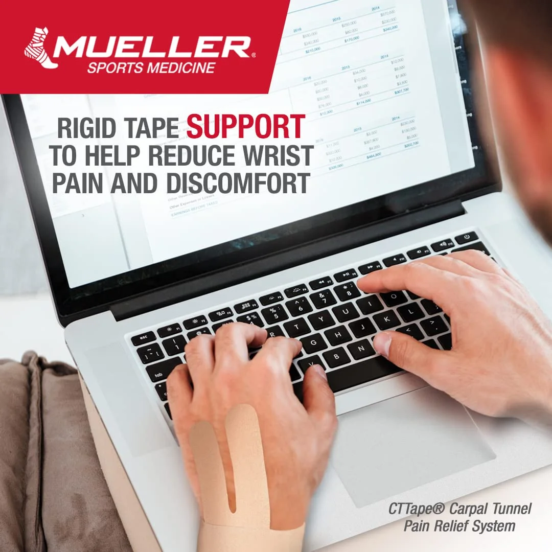 سیستم تسکین درد تونل کارپال Mueller: 3 بار استفاده/مناسب برای اندازه 10 تا 25 سانتی متر (رنگ برنزه)