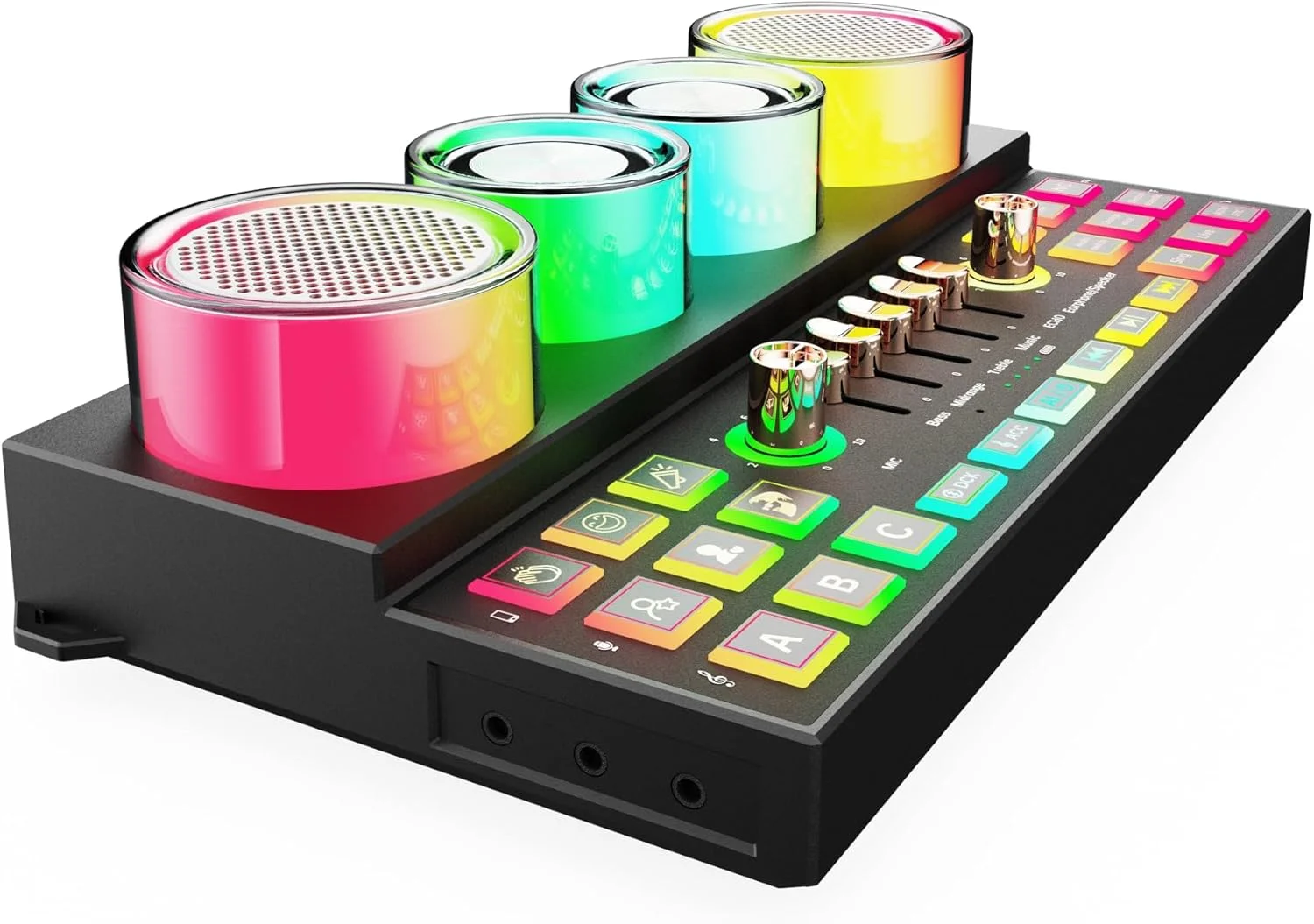 میکسر صوتی Porodo Soundtec C21 با میکروفون بی سیم - مشکی میکسر صوتی Porodo Soundtec C21 با میکروفون بی سیم - مشکی