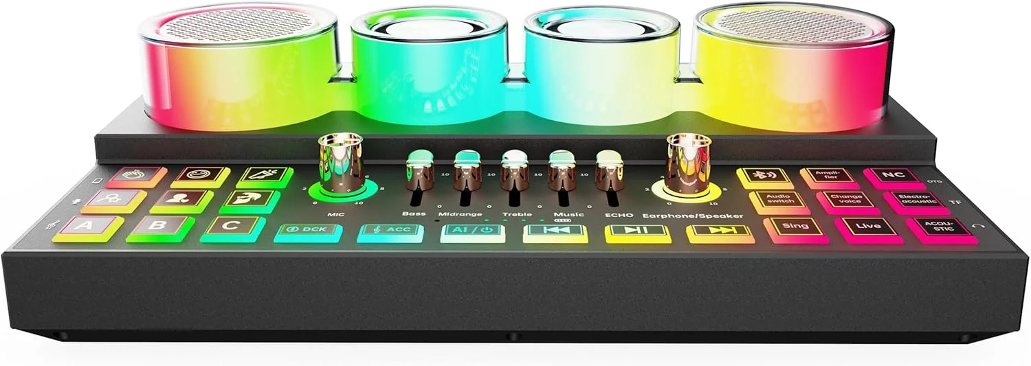 میکسر صوتی Porodo Soundtec C21 با میکروفون بی سیم - مشکی میکسر صوتی Porodo Soundtec C21 با میکروفون بی سیم - مشکی