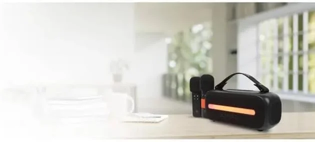 اسپیکر 14 واتی Porodo Soundtec با میکروفون بی سیم دوگانه - مشکی اسپیکر 14 واتی Porodo Soundtec با میکروفون بی سیم دوگانه - مشکی