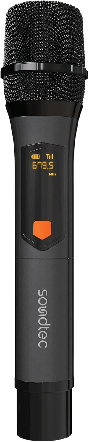 میکروفون بیسیم آلومینیومی قابل شارژ Porodo Soundtec Duo با دو میکروفون، نوع اتصال مونو 6.3 میلیمتری، 2 باتری 800 میلیآمپر ساعتی، 4.5 ساعت زمان کار، روشهای تنظیم DSP، 2 کانال، فاصله دریافت 25 متری - مشکی میکروفون بیسیم آلومینیومی قابل شارژ Porodo Soundtec Duo با دو میکروفون، نوع اتصال مونو 6.3 میلیمتری، 2 باتری 800 میلیآمپر ساعتی، 4.5 ساعت زمان کار، روشهای تنظیم DSP، 2 کانال، فاصله دریافت 25 متری - مشکی