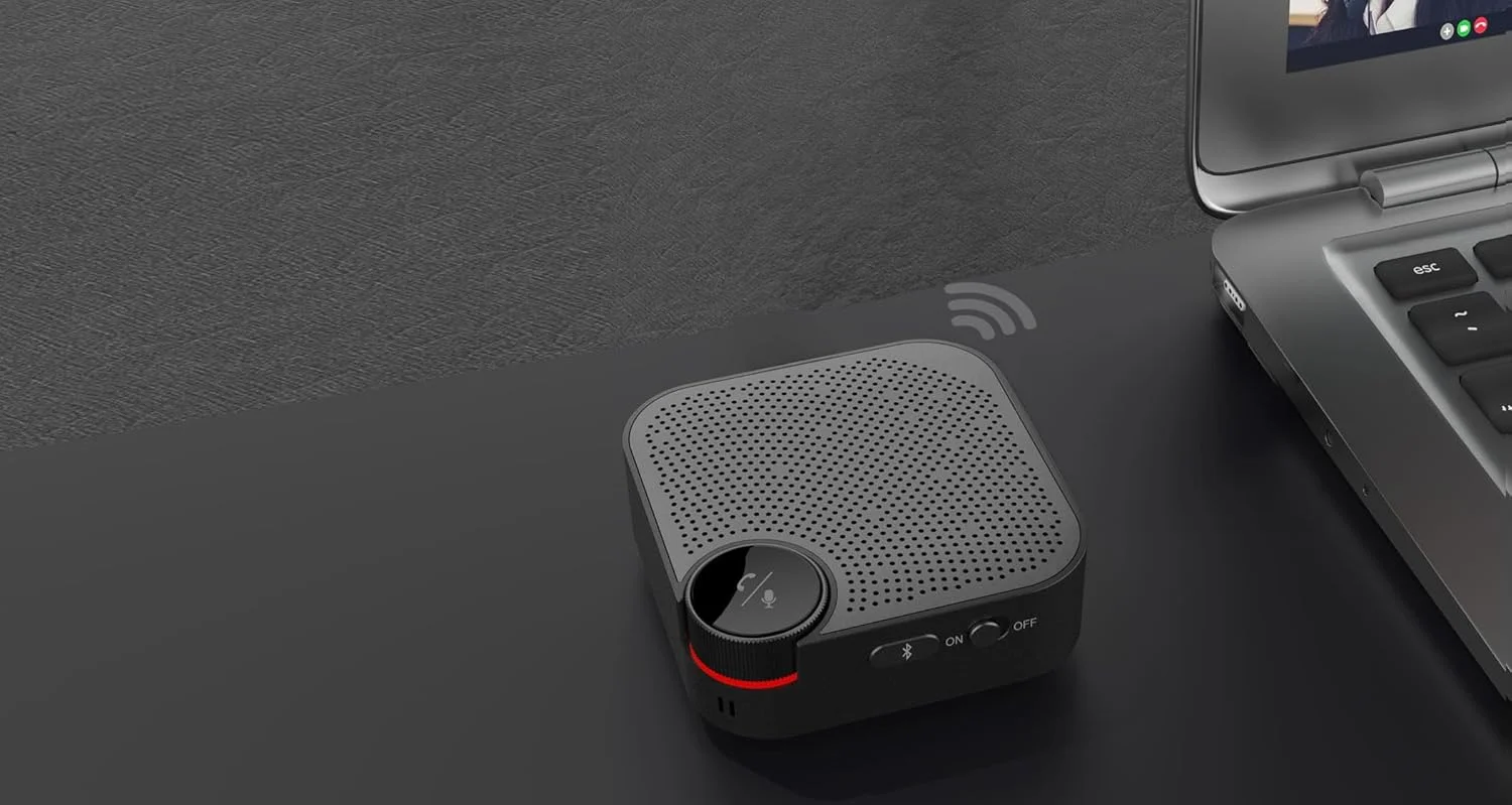 اسپیکر کنفرانس بی سیم Porodo با قابلیت دریافت صدای همه جهته، باتری 800 میلی آمپر ساعتی، اتصال آسان، پوشش میکروفون 3 متری، برد بلوتوث 10 متری - مشکی اسپیکر کنفرانس بی سیم Porodo با قابلیت دریافت صدای همه جهته، باتری 800 میلی آمپر ساعتی، اتصال آسان، پوشش میکروفون 3 متری، برد بلوتوث 10 متری - مشکی