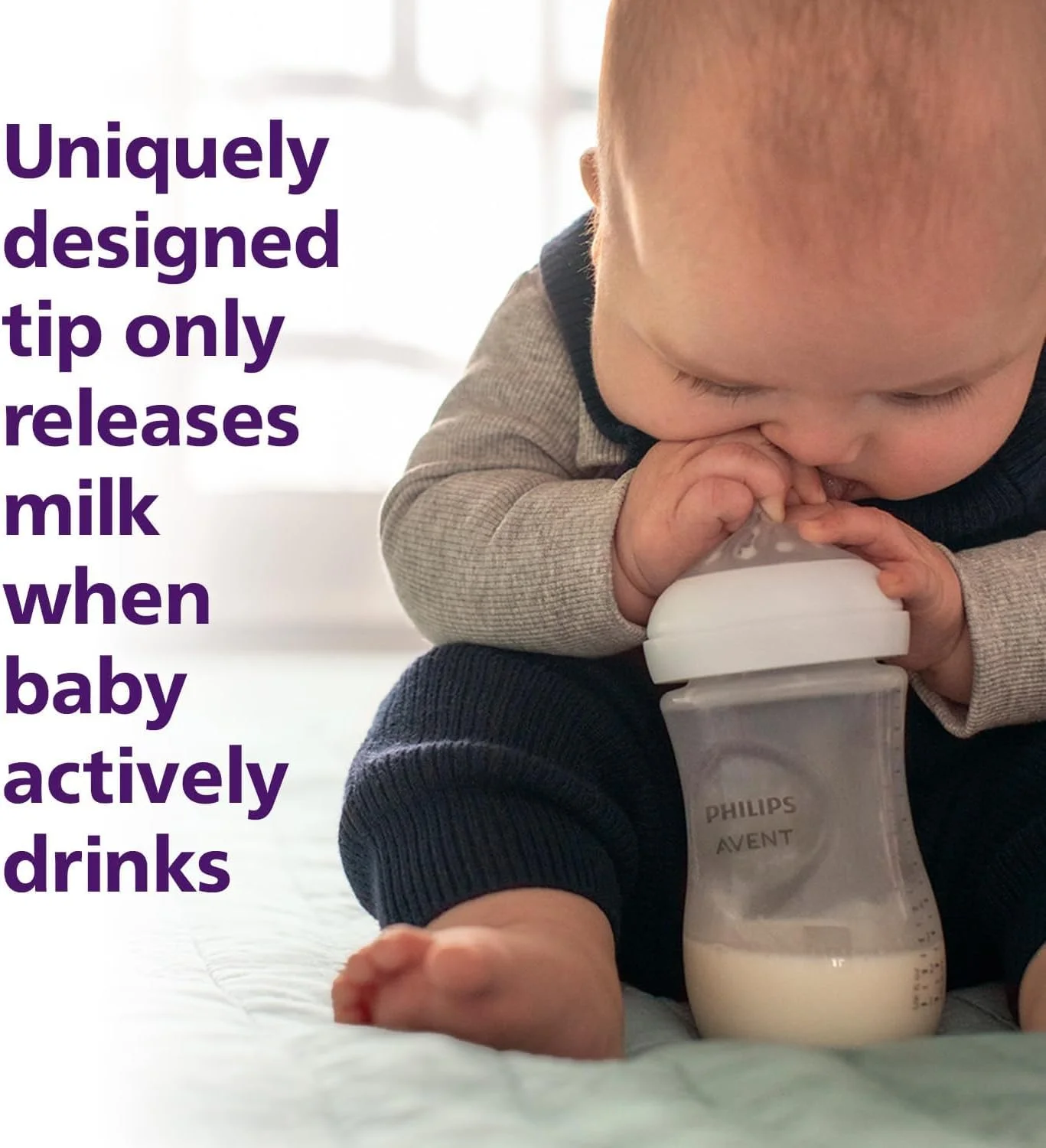 شیشه شیر نچرال 260 میلی لیتری اونت فیلیپس (شفاف، بسته 2 عددی)