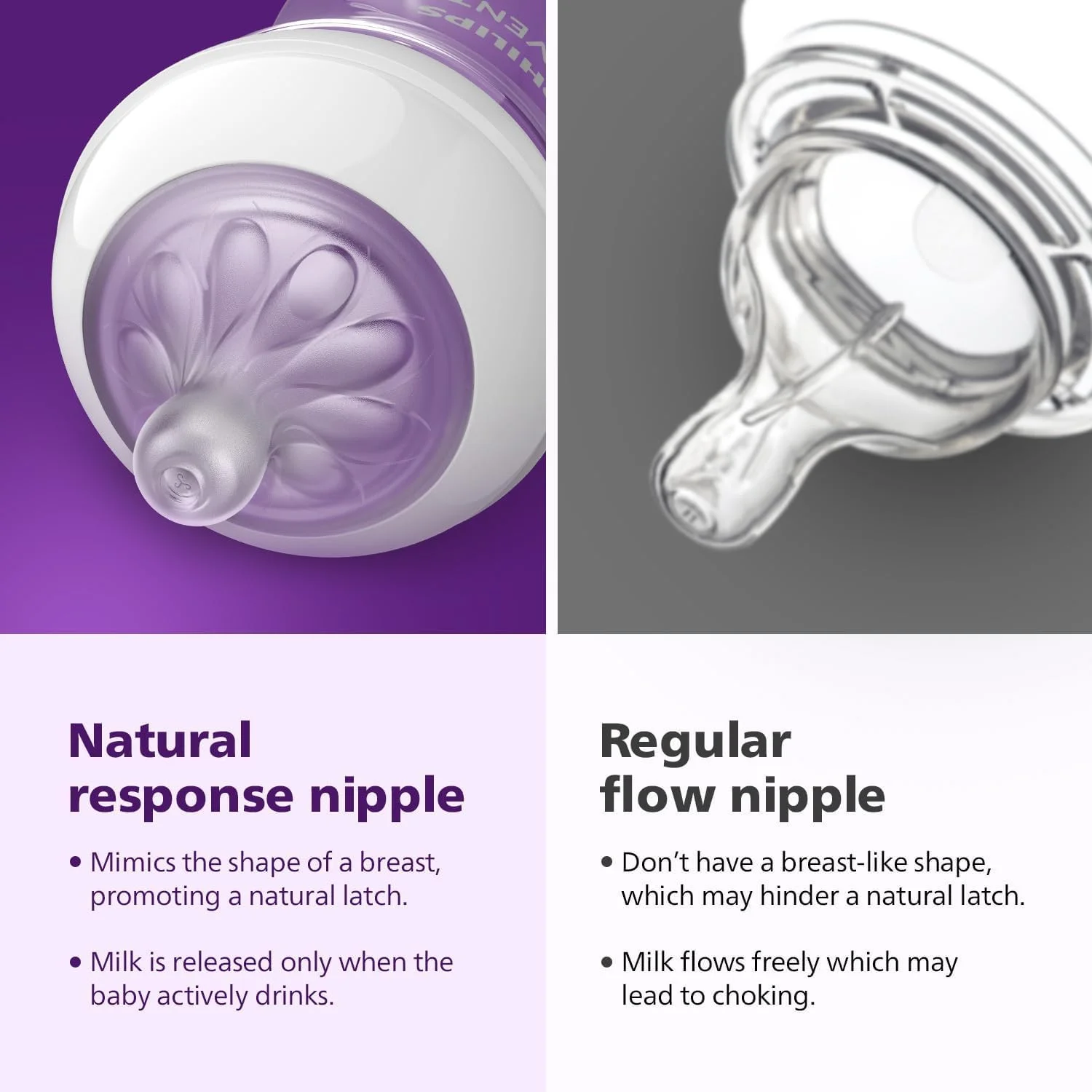 شیشه شیر نچرال 260 میلی لیتری اونت فیلیپس (شفاف، بسته 2 عددی)