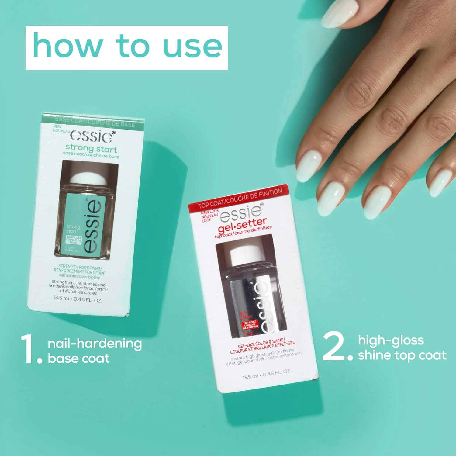 essie® Strong Start، لاک پایه تقویت کننده ناخن، 13.5 میلی لیتر essie® Strong Start، لاک پایه تقویت کننده ناخن، 13.5 میلی لیتر