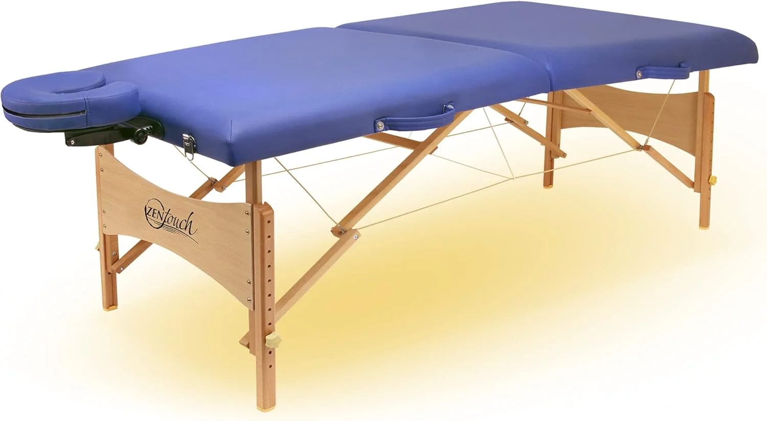 تخت ماساژ قابل حمل چوبی سبک وزن 69 سانتی متری Master Massage Brady، میز ماساژ تاشو، تخت زیبایی اسپا، تخت فیزیوتراپی با سیستم نور محیطی