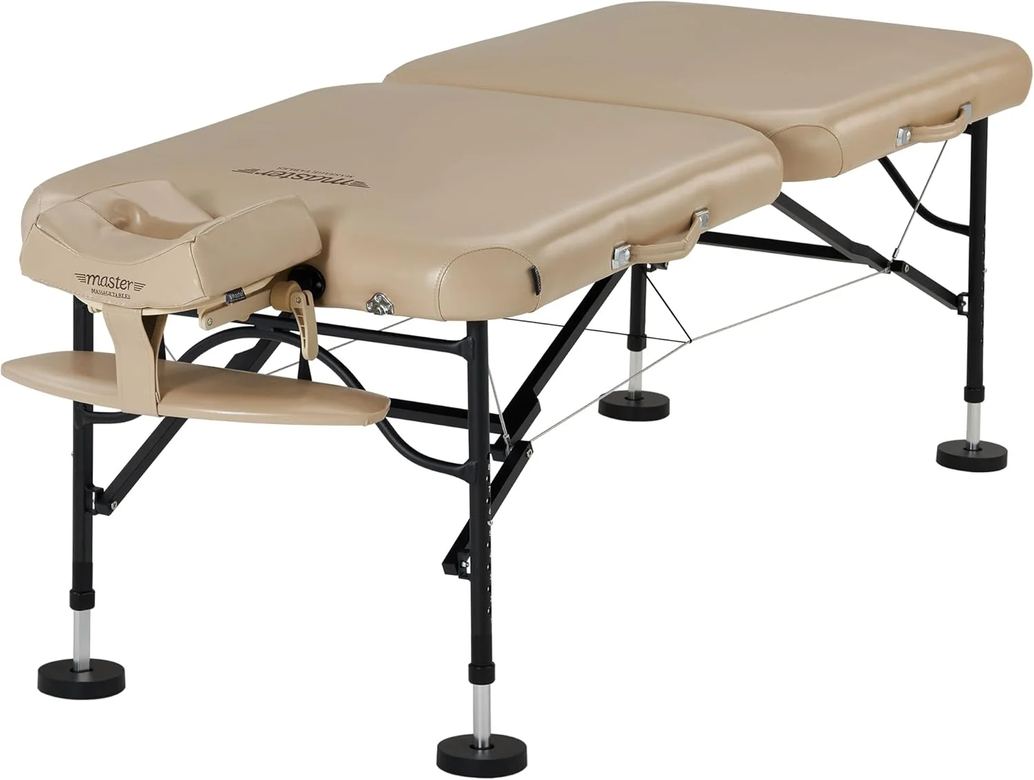 تخت ماساژ قابل حمل آلومینیومی فوق سبک Master Massage ProAir با عرض 76 سانتی متر، وزن فقط 11 کیلوگرم، روکش مقاوم در برابر آب و روغن، تاشو، مناسب برای اسپا، زیبایی و فیزیوتراپی