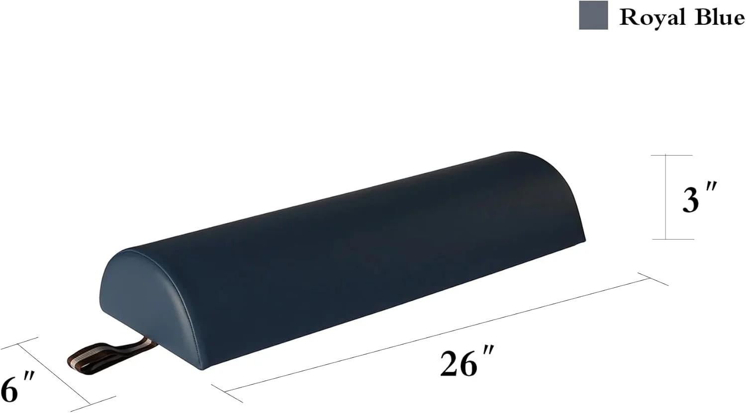 بالشتک نیم دایره ماساژ مستر ماساژ، لوازم جانبی میز، بالش تقویت کننده برای میز ماساژ، آبی رویال، 6 اینچ