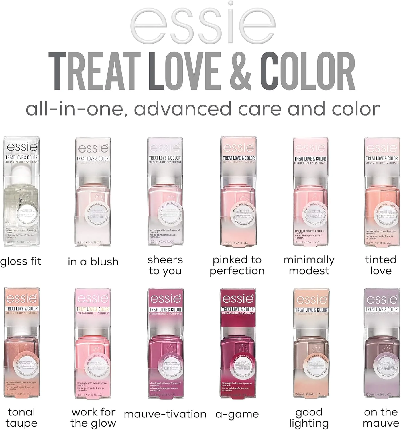 تقویت کننده و لاک ناخن Essie Treat Love & Color، شماره 80 Glow The Distance، 13.5 میلی لیتر تقویت کننده و لاک ناخن Essie Treat Love & Color، شماره 80 Glow The Distance، 13.5 میلی لیتر