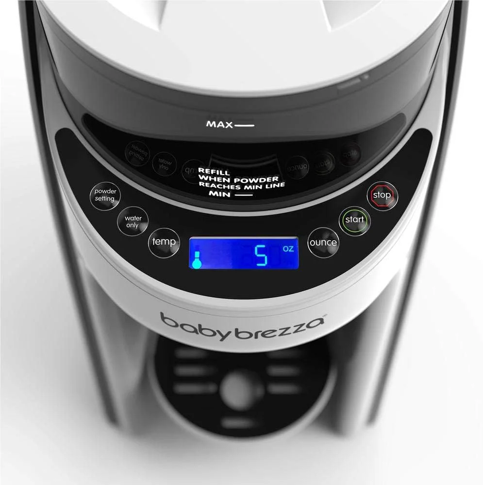 دستگاه فرمول ساز پیشرفته کودک Baby Brezza - مخلوط کردن خودکار یک شیشه شیر گرم به صورت فوری - تهیه آسان شیشه شیر با ترکیب خودکار پودر، سفید دستگاه فرمول ساز پیشرفته کودک Baby Brezza - مخلوط کردن خودکار یک شیشه شیر گرم به صورت فوری - تهیه آسان شیشه شیر با ترکیب خودکار پودر، سفید