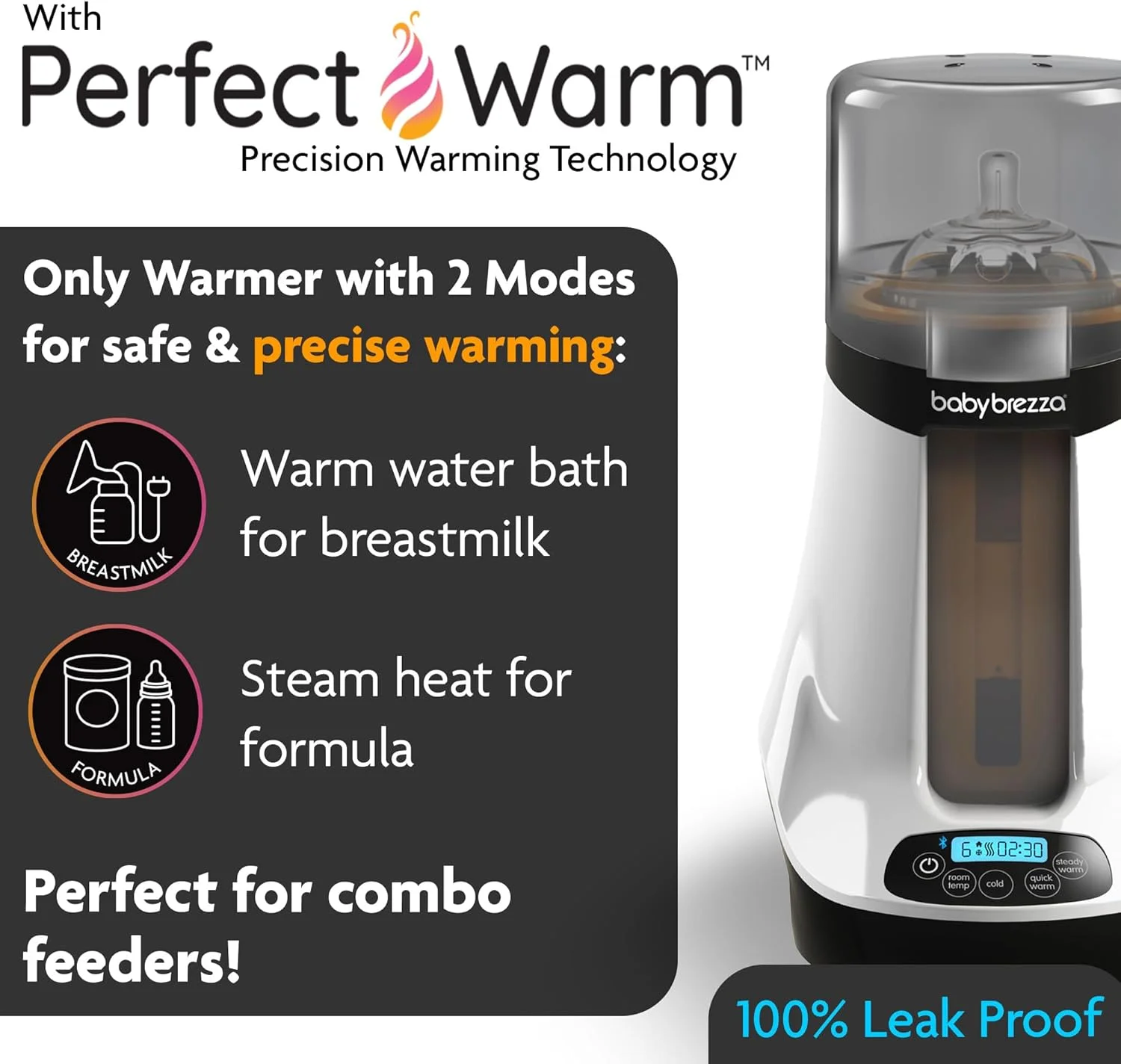 گرم کن هوشمند شیشه شیر کودک Baby Brezza، گرم کن شیر مادر + یخ زدا - تنها برندی با دماهای مختلف برای شیر مادر + شیر خشک - مناسب برای انواع شیشه ها + کیسه های شیر - کنترل بلوتوثی گرم کن هوشمند شیشه شیر کودک Baby Brezza، گرم کن شیر مادر + یخ زدا - تنها برندی با دماهای مختلف برای شیر مادر + شیر خشک - مناسب برای انواع شیشه ها + کیسه های شیر - کنترل بلوتوثی