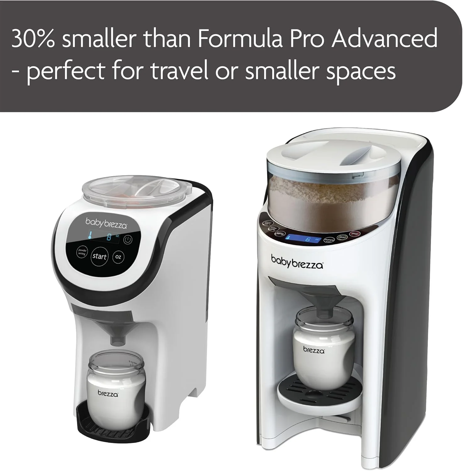 دستگاه مخلوط کن شیر خشک کودک Baby Brezza Formula Pro Mini، مناسب فضاهای کوچک و قابل حمل برای مسافرت - دستگاه های ساخت شیشه شیر، شیشه شیر عالی را برای نوزاد شما در حال حرکت می سازند، سفید دستگاه مخلوط کن شیر خشک کودک Baby Brezza Formula Pro Mini، مناسب فضاهای کوچک و قابل حمل برای مسافرت - دستگاه های ساخت شیشه شیر، شیشه شیر عالی را برای نوزاد شما در حال حرکت می سازند، سفید