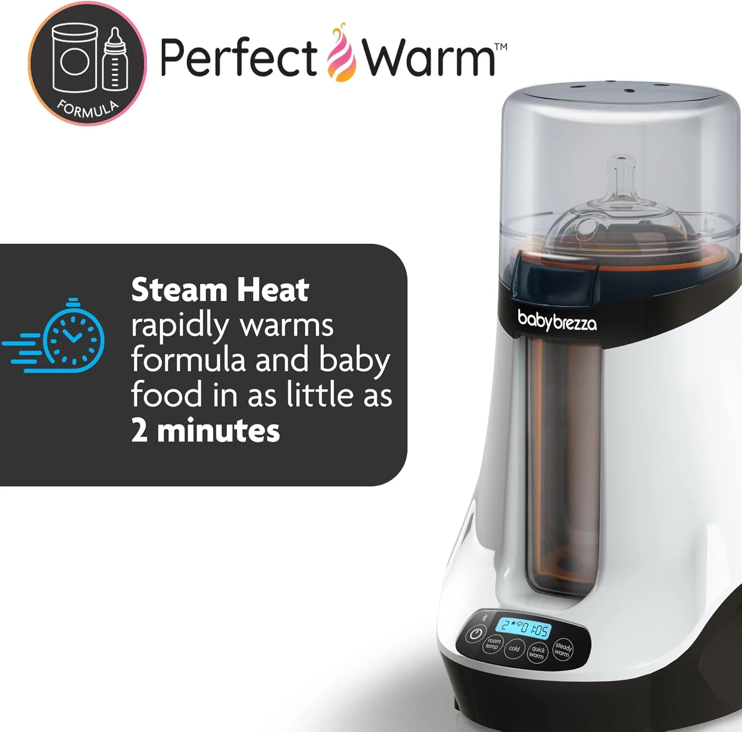 گرم کن هوشمند شیشه شیر کودک Baby Brezza، گرم کن شیر مادر + یخ زدا - تنها برندی با دماهای مختلف برای شیر مادر + شیر خشک - مناسب برای انواع شیشه ها + کیسه های شیر - کنترل بلوتوثی گرم کن هوشمند شیشه شیر کودک Baby Brezza، گرم کن شیر مادر + یخ زدا - تنها برندی با دماهای مختلف برای شیر مادر + شیر خشک - مناسب برای انواع شیشه ها + کیسه های شیر - کنترل بلوتوثی