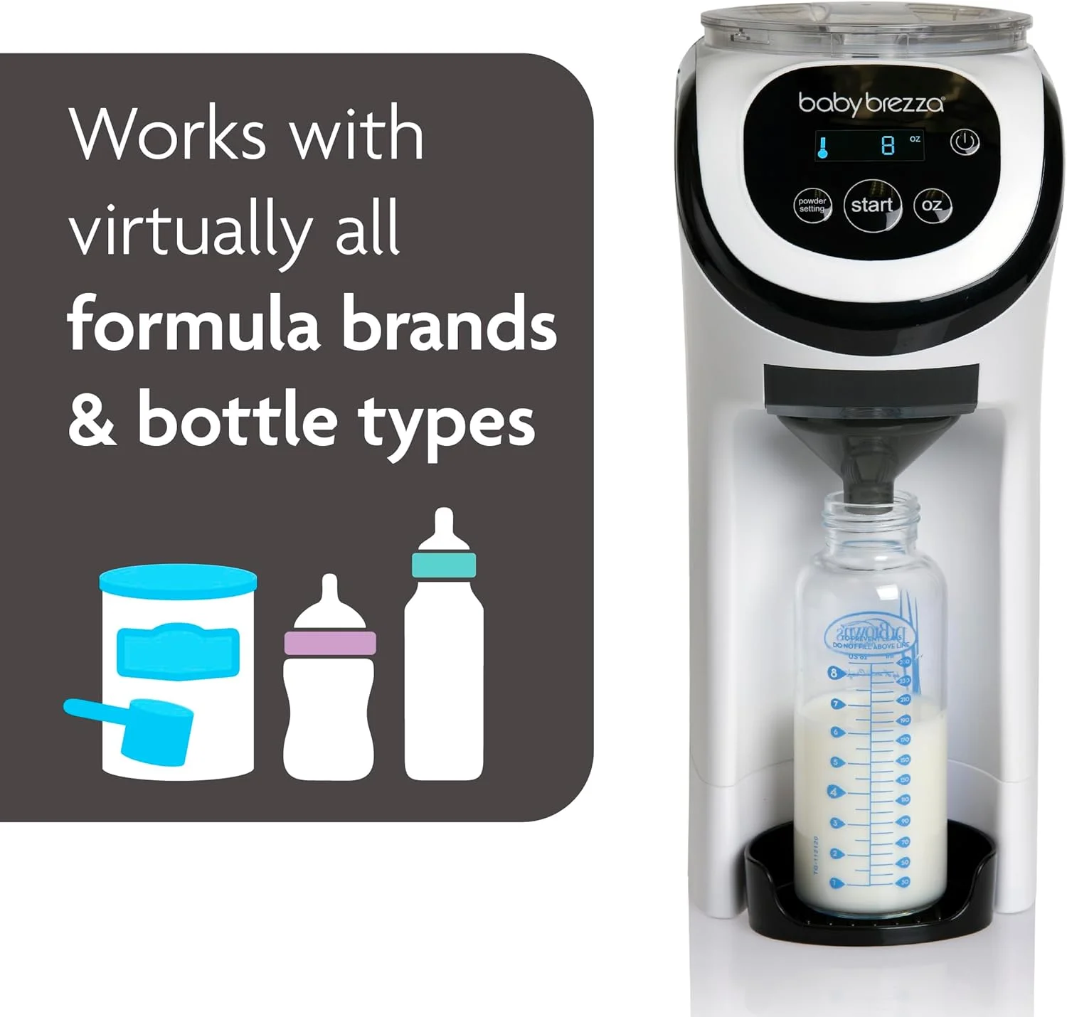 دستگاه مخلوط کن شیر خشک کودک Baby Brezza Formula Pro Mini، مناسب فضاهای کوچک و قابل حمل برای مسافرت - دستگاه های ساخت شیشه شیر، شیشه شیر عالی را برای نوزاد شما در حال حرکت می سازند، سفید دستگاه مخلوط کن شیر خشک کودک Baby Brezza Formula Pro Mini، مناسب فضاهای کوچک و قابل حمل برای مسافرت - دستگاه های ساخت شیشه شیر، شیشه شیر عالی را برای نوزاد شما در حال حرکت می سازند، سفید