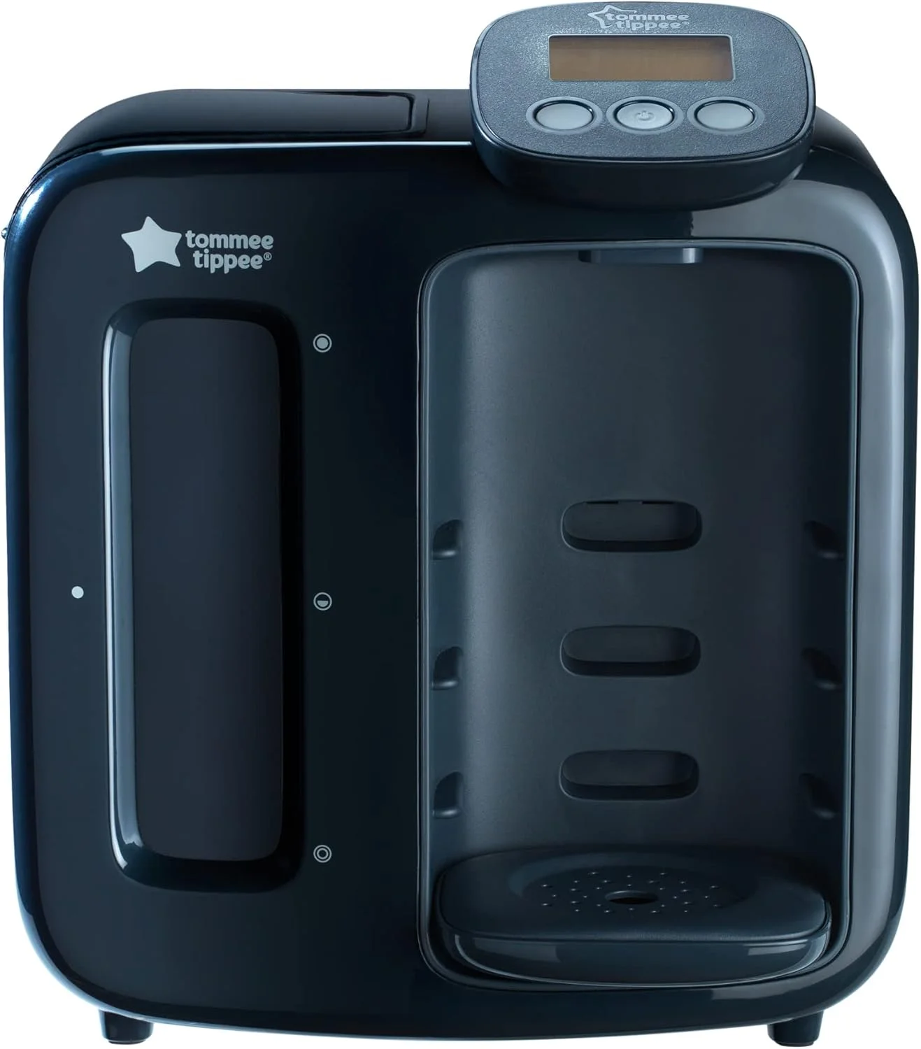 دستگاه تهیه شیر خشک Tommee Tippee مدل Optimal Prep Day and Night، دستگاه سریع و فوری سازنده شیشه شیر کودک با فیلتر ضد باکتری، نمایشگر دیجیتال و ویژگی های مناسب خواب، مشکی