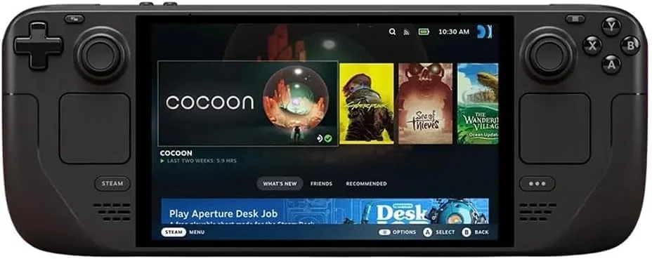 کنسول بازی دستی Valve Steam Deck OLED، 7.4 اینچ، 90 هرتز، 1280x800، SteamOS 3.0، به همراه کیف حمل و لوازم جانبی کنسول بازی دستی Valve Steam Deck OLED، 7.4 اینچ، 90 هرتز، 1280x800، SteamOS 3.0، به همراه کیف حمل و لوازم جانبی