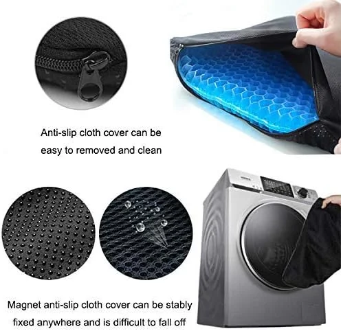 کوسن ژله ای صندلی KASTWAVE، ضخیم دو برابر، کوسن تخم مرغی صندلی با روکش ضد لغزش - کوسن دنبالچه برای درد پشت و سیاتیک، صندلی اداری، کوسن صندلی ماشین، طراحی لانه زنبوری تنفسی، بادوام، قابل حمل