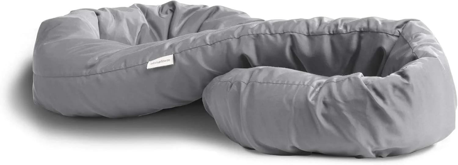 بالش گردنی نرم KASTWAVE nfinity Pillow - مناسب خواب و استراحت در خانه، مسافرت، هواپیما و قطار (خاکستری)