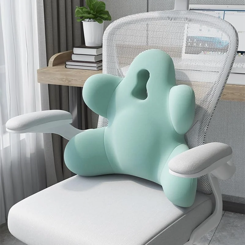 بالشتک طبی پشتی KASTWAVE برای صندلی اداری، افزایش راحتی کمر، بهبود درد کمر و وضعیت نشستن، بالشتک پشتی مموری فوم برای نشستن طولانی مدت (سبز)