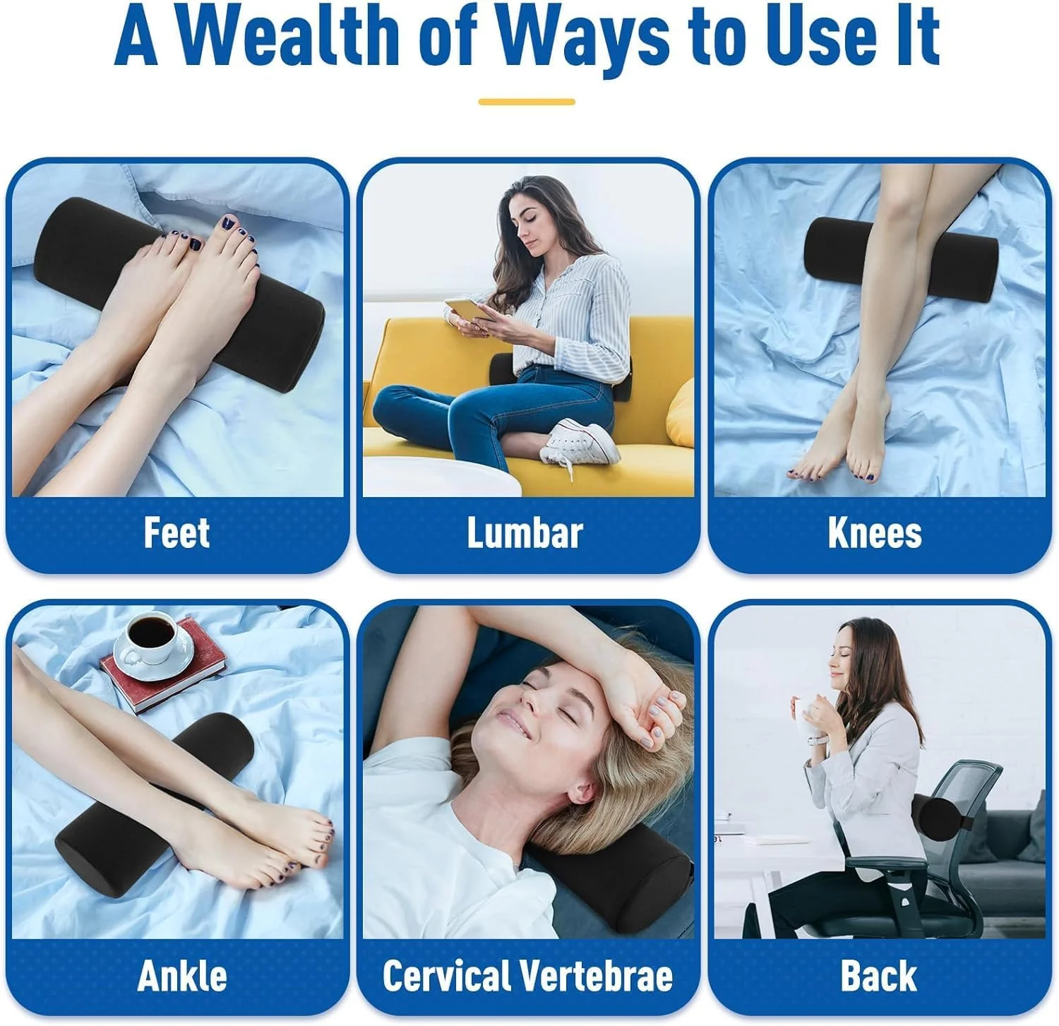 بالشتک پشتی کمری KASTWAVE برای صندلی اداری، ماشین، صندلی گیمینگ، بالشتک مموری فوم با روکش قابل شستشو برای تسکین درد کمر و بهبود وضعیت بدنی، مشکی بالشتک پشتی کمری KASTWAVE برای صندلی اداری، ماشین، صندلی گیمینگ، بالشتک مموری فوم با روکش قابل شستشو برای تسکین درد کمر و بهبود وضعیت بدنی، مشکی