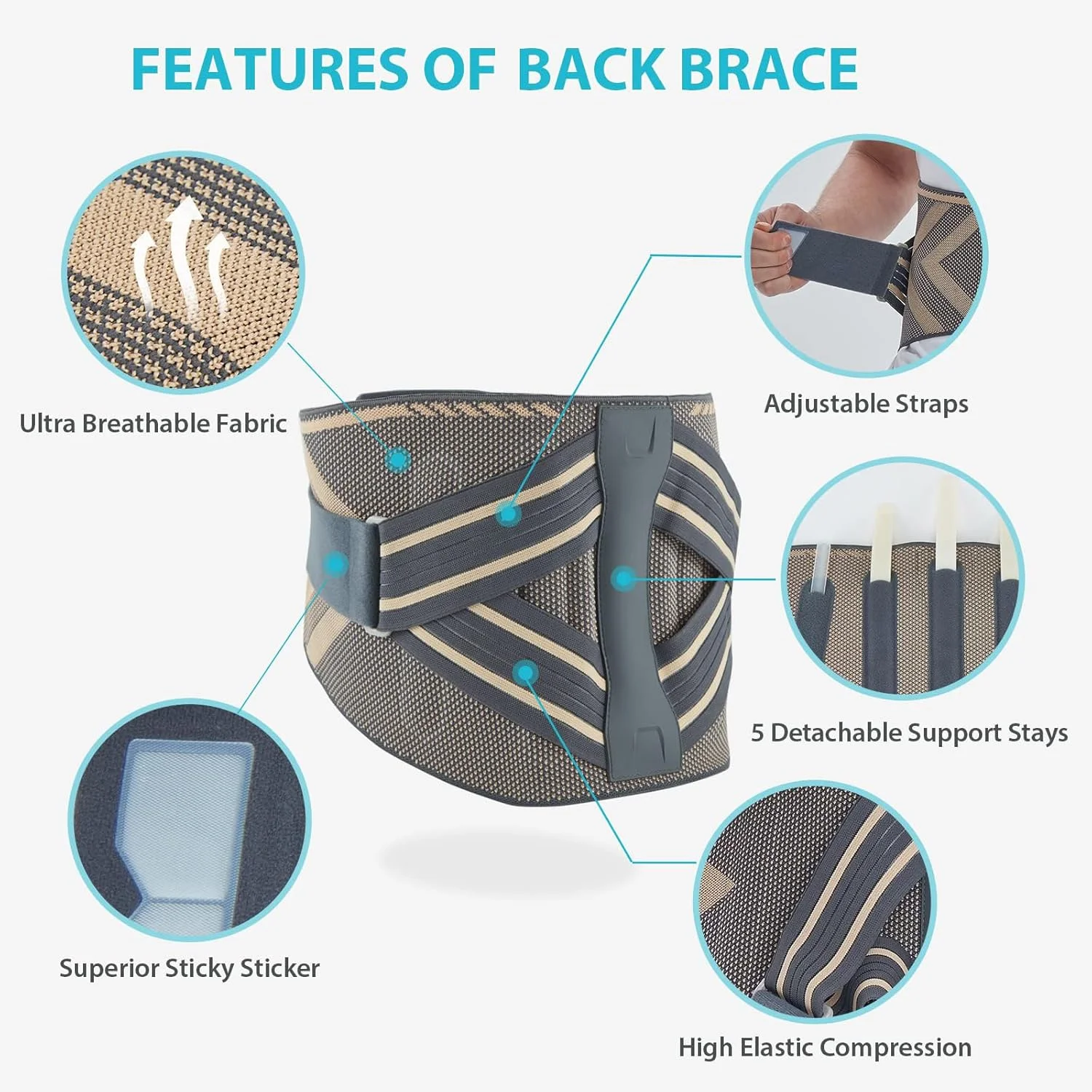 کمربند طبی پشتی KASTWAVE، کمربند پشتی برای درد کمر مردان و زنان، کمربند طبی ارگونومیک برای تسکین فتق دیسک، سیاتیک، پشتیبانی کمری با قوس 26 درجه برای وضعیت بدنی، کار (L) کمربند طبی پشتی KASTWAVE، کمربند پشتی برای درد کمر مردان و زنان، کمربند طبی ارگونومیک برای تسکین فتق دیسک، سیاتیک، پشتیبانی کمری با قوس 26 درجه برای وضعیت بدنی، کار (L)