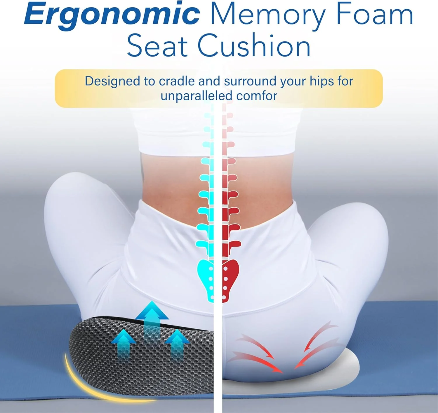 بالشتک صندلی خودرو KASTWAVE، بالشتک های فوم حافظه دار ارگونومیک برای رانندگی، تسکین درد سیاتیک و کمر، بالشتک فوم حافظه دار توری 4 بعدی تنفسی برای رانندگی، صندلی اداری، ویلچر، مشکی بالشتک صندلی خودرو KASTWAVE، بالشتک های فوم حافظه دار ارگونومیک برای رانندگی، تسکین درد سیاتیک و کمر، بالشتک فوم حافظه دار توری 4 بعدی تنفسی برای رانندگی، صندلی اداری، ویلچر، مشکی
