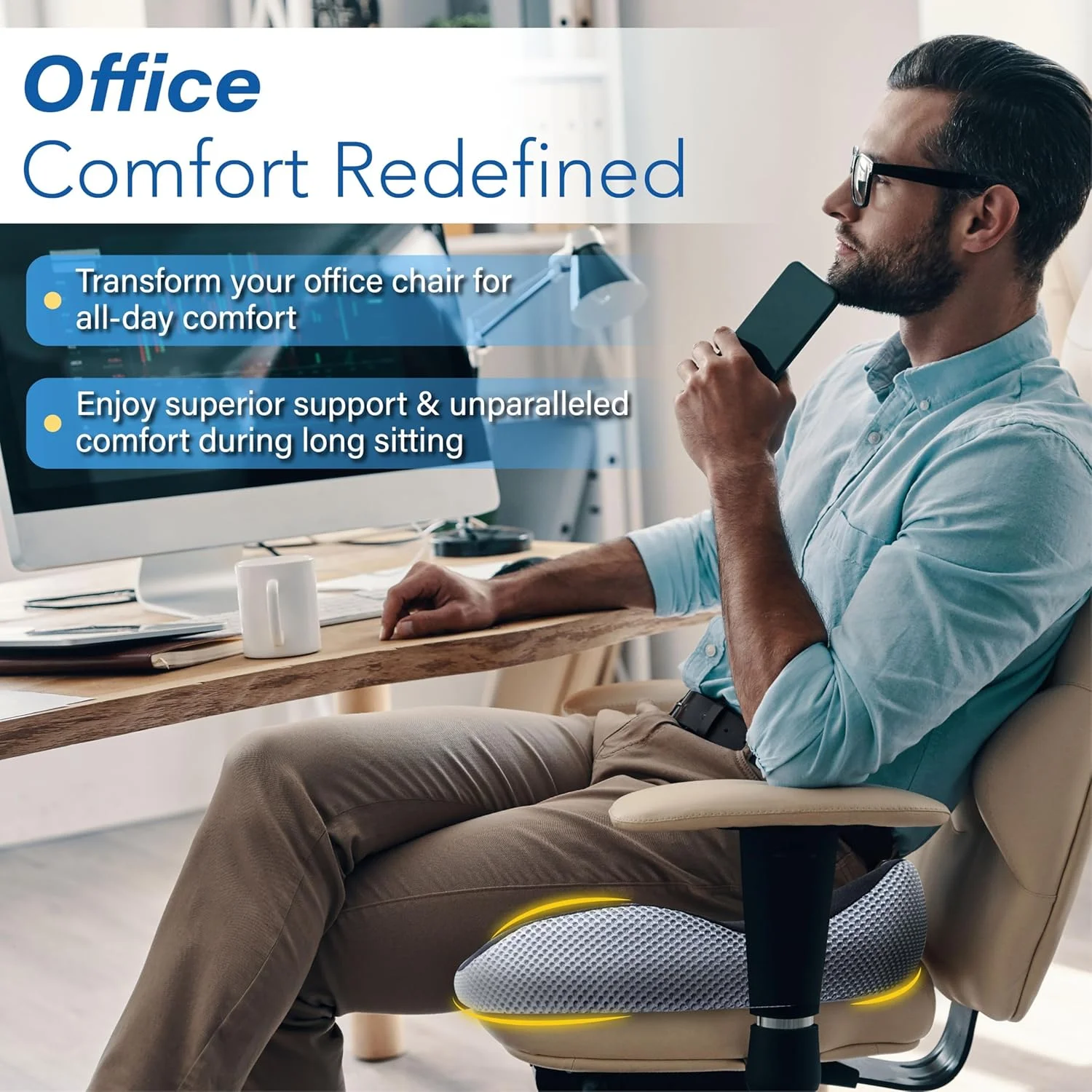 بالشتک صندلی خودرو KASTWAVE، بالشتک های فوم حافظه دار ارگونومیک برای رانندگی، تسکین درد سیاتیک و کمر، بالشتک فوم حافظه دار توری 4 بعدی تنفسی برای رانندگی، صندلی اداری، ویلچر، مشکی بالشتک صندلی خودرو KASTWAVE، بالشتک های فوم حافظه دار ارگونومیک برای رانندگی، تسکین درد سیاتیک و کمر، بالشتک فوم حافظه دار توری 4 بعدی تنفسی برای رانندگی، صندلی اداری، ویلچر، مشکی