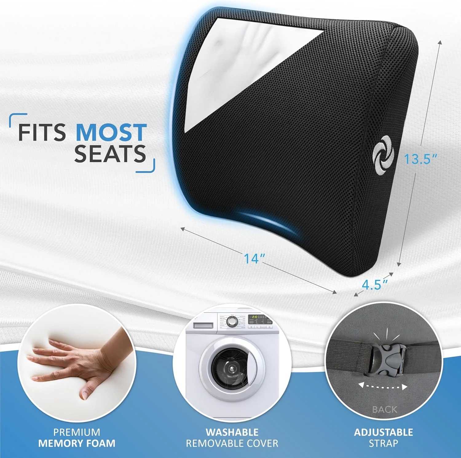 بالشتک پشتی طبی مموری فوم سامسونیت مدل Premium Plush - افزایش راحتی ناحیه کمر - 100% مموری فوم خالص - ایده آل برای خودرو یا دفتر کار - مناسب برای اکثر صندلی ها - توری تنفسی - روکش قابل شستشو بالشتک پشتی طبی مموری فوم سامسونیت مدل Premium Plush - افزایش راحتی ناحیه کمر - 100% مموری فوم خالص - ایده آل برای خودرو یا دفتر کار - مناسب برای اکثر صندلی ها - توری تنفسی - روکش قابل شستشو