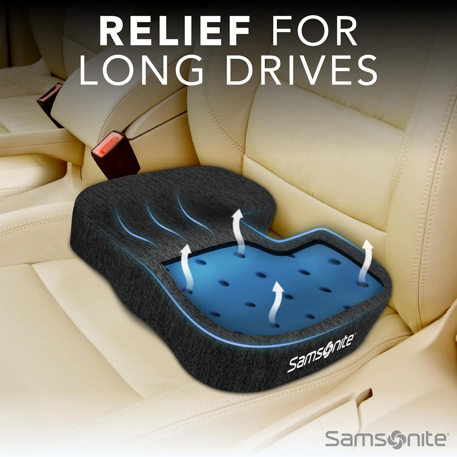 بالشتک صندلی تزریق شده با ژل سامسونیت - بالشتک ارگونومیک برای صندلی اداری، پد فشار دنبالچه، پشتیبانی از دنبالچه برای سیاتیک، فوم حافظه دار برای صندلی ماشین، میز یا صندلی بازی، مشکی بالشتک صندلی تزریق شده با ژل سامسونیت - بالشتک ارگونومیک برای صندلی اداری، پد فشار دنبالچه، پشتیبانی از دنبالچه برای سیاتیک، فوم حافظه دار برای صندلی ماشین، میز یا صندلی بازی، مشکی