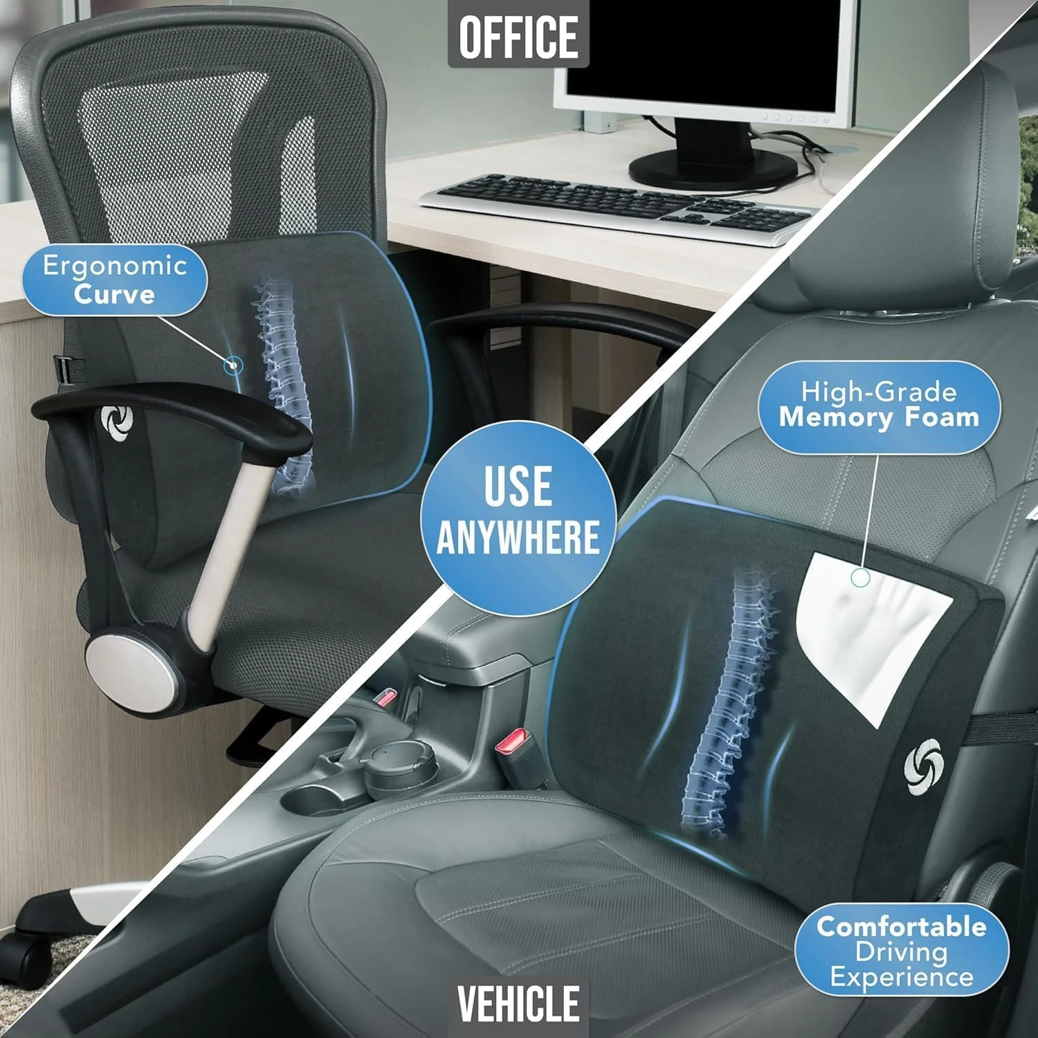 بالشتک پشتی طبی مموری فوم سامسونیت مدل Premium Plush - افزایش راحتی ناحیه کمر - 100% مموری فوم خالص - ایده آل برای خودرو یا دفتر کار - مناسب برای اکثر صندلی ها - توری تنفسی - روکش قابل شستشو بالشتک پشتی طبی مموری فوم سامسونیت مدل Premium Plush - افزایش راحتی ناحیه کمر - 100% مموری فوم خالص - ایده آل برای خودرو یا دفتر کار - مناسب برای اکثر صندلی ها - توری تنفسی - روکش قابل شستشو