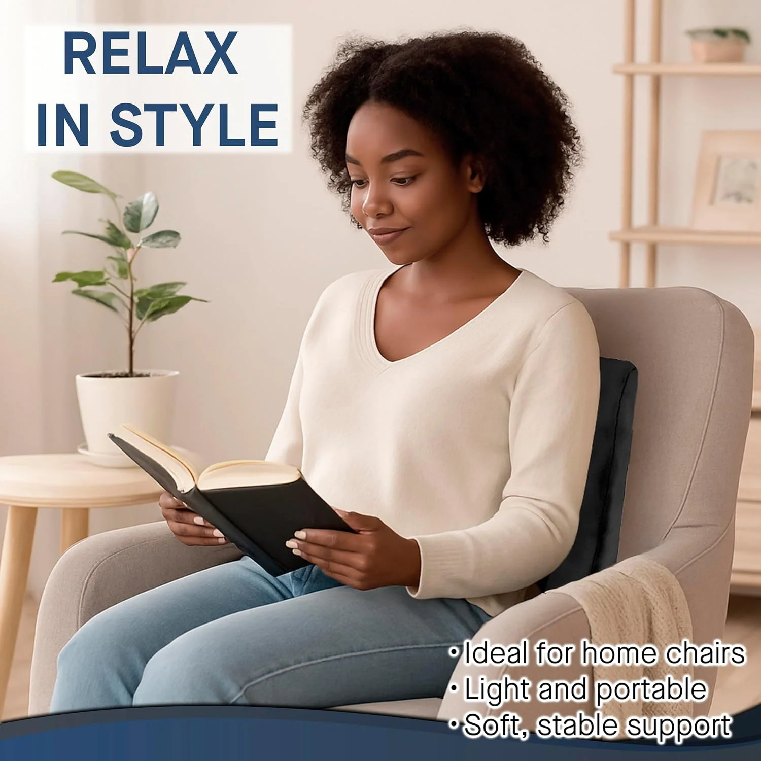 بالشتک طبی کمری ارگونومیک سامسونیت برای صندلی اداری و خودرو - بالشتک کمری مموری فوم، پشتیبانی عالی از صندلی برای تسکین درد کمر و استفاده چند منظوره، مشکی بالشتک طبی کمری ارگونومیک سامسونیت برای صندلی اداری و خودرو - بالشتک کمری مموری فوم، پشتیبانی عالی از صندلی برای تسکین درد کمر و استفاده چند منظوره، مشکی