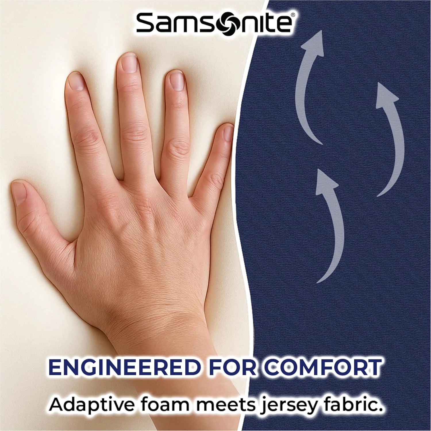 بالش طبی ارگونومیک پشتی کمری سامسونیت برای صندلی اداری و صندلی خودرو - بالش پشتی کمری فوم حافظه دار، پشتیبانی عالی از صندلی برای تسکین درد کمر و استفاده چند منظوره (آبی تیره) بالش طبی ارگونومیک پشتی کمری سامسونیت برای صندلی اداری و صندلی خودرو - بالش پشتی کمری فوم حافظه دار، پشتیبانی عالی از صندلی برای تسکین درد کمر و استفاده چند منظوره (آبی تیره)