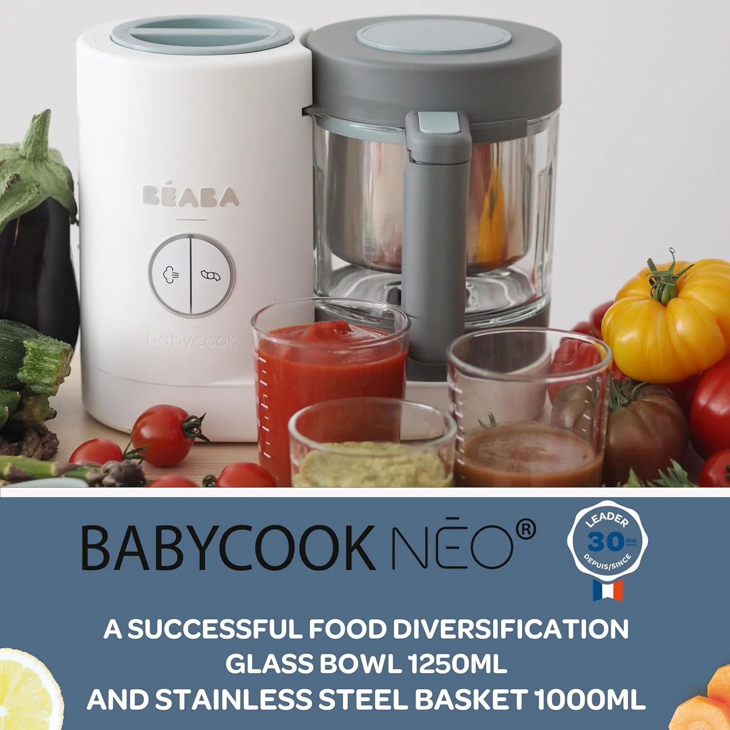 غذاساز کودک ب ب آ مدل Babycook - خاکستری سفید