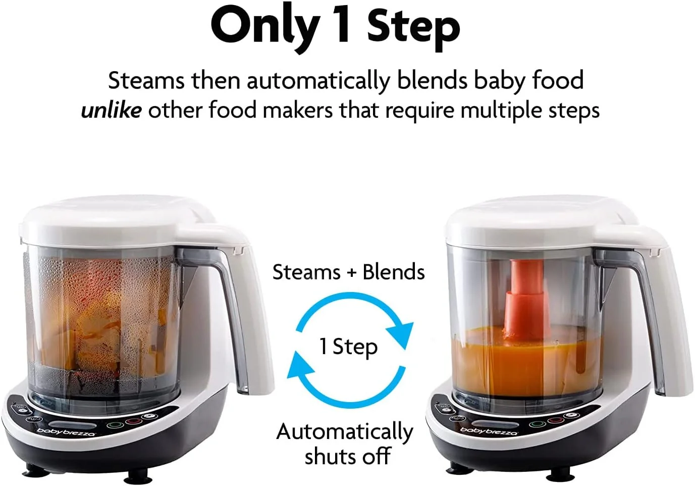 غذاساز کودک Baby Brezza One Step Deluxe - پخت و مخلوط کن در یک دستگاه برای بخارپز و پوره کردن غذای کودک - تهیه غذای ارگانیک برای نوزادان و کودکان نوپا - شامل 3 عدد کیسه و 3 عدد قیف غذاساز کودک Baby Brezza One Step Deluxe - پخت و مخلوط کن در یک دستگاه برای بخارپز و پوره کردن غذای کودک - تهیه غذای ارگانیک برای نوزادان و کودکان نوپا - شامل 3 عدد کیسه و 3 عدد قیف