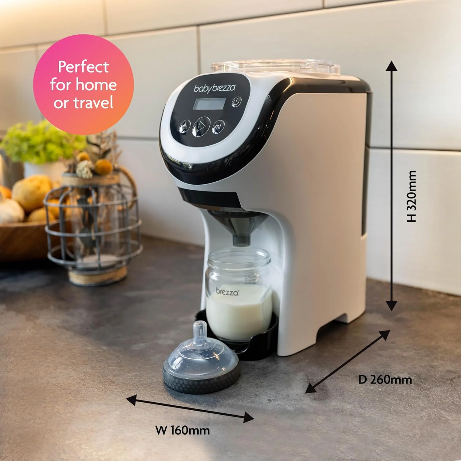 دستگاه مخلوط کن شیر خشک کودک Baby Brezza Formula Pro Mini مناسب فضاهای کوچک و قابل حمل برای مسافرت - دستگاه های بطری ساز، بطری عالی را برای نوزاد شما در حال حرکت می سازد، سفید دستگاه مخلوط کن شیر خشک کودک Baby Brezza Formula Pro Mini مناسب فضاهای کوچک و قابل حمل برای مسافرت - دستگاه های بطری ساز، بطری عالی را برای نوزاد شما در حال حرکت می سازد، سفید