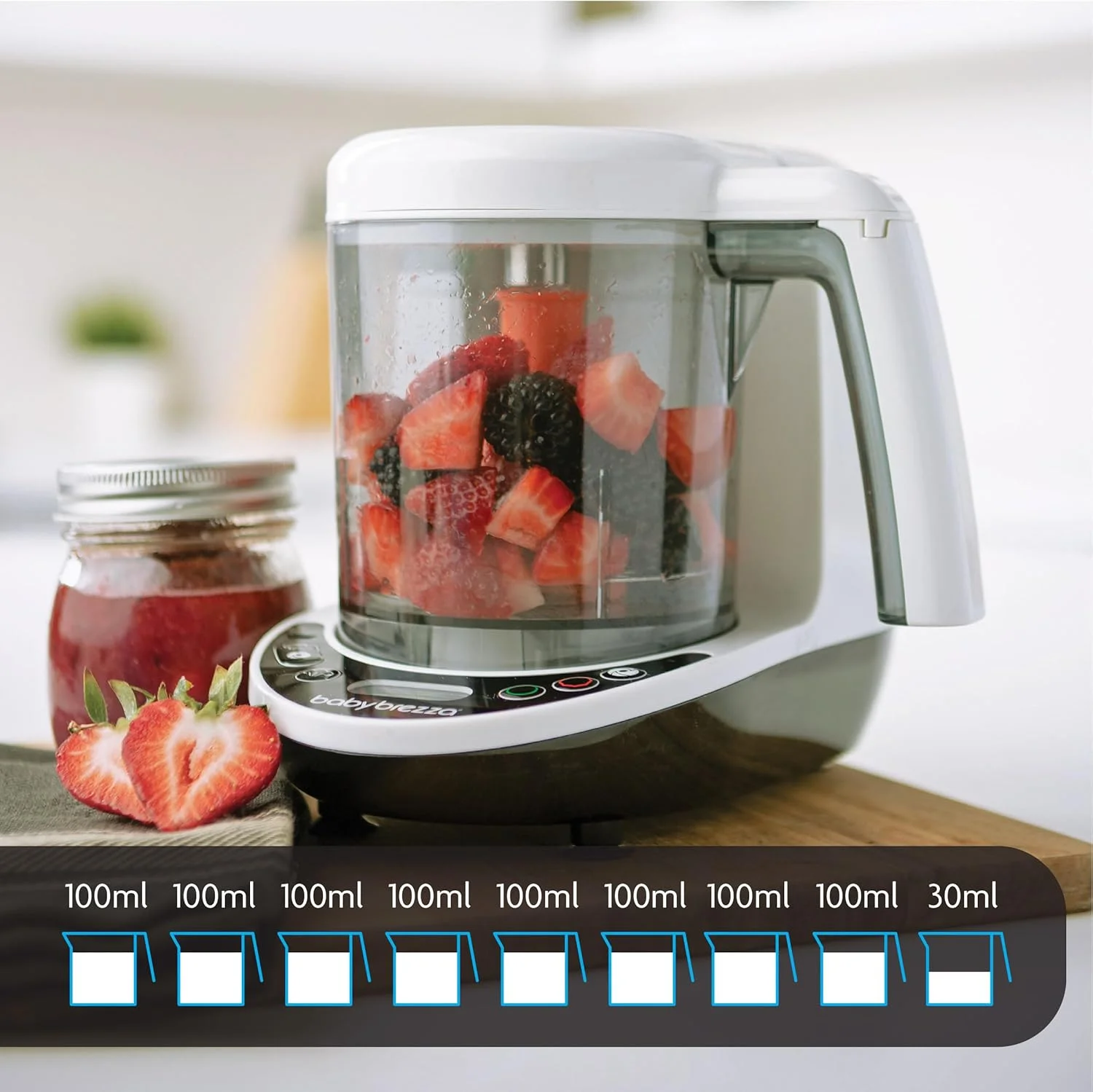 غذاساز کودک Baby Brezza One Step Deluxe - پخت و مخلوط کن در یک دستگاه برای بخارپز و پوره کردن غذای کودک - تهیه غذای ارگانیک برای نوزادان و کودکان نوپا - شامل 3 عدد کیسه و 3 عدد قیف غذاساز کودک Baby Brezza One Step Deluxe - پخت و مخلوط کن در یک دستگاه برای بخارپز و پوره کردن غذای کودک - تهیه غذای ارگانیک برای نوزادان و کودکان نوپا - شامل 3 عدد کیسه و 3 عدد قیف